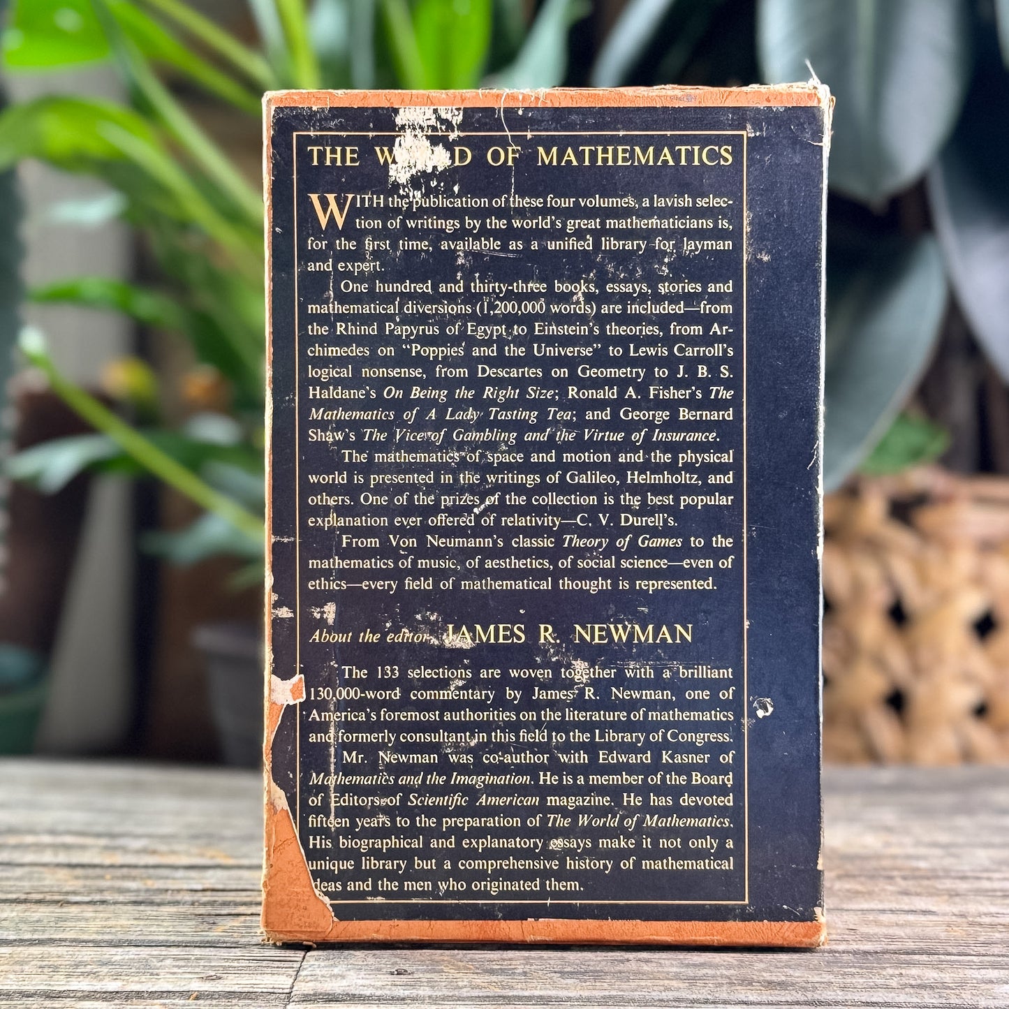 The World of Mathematics Boxed Set 1956, Blue Mid Century Slipcased Book Set