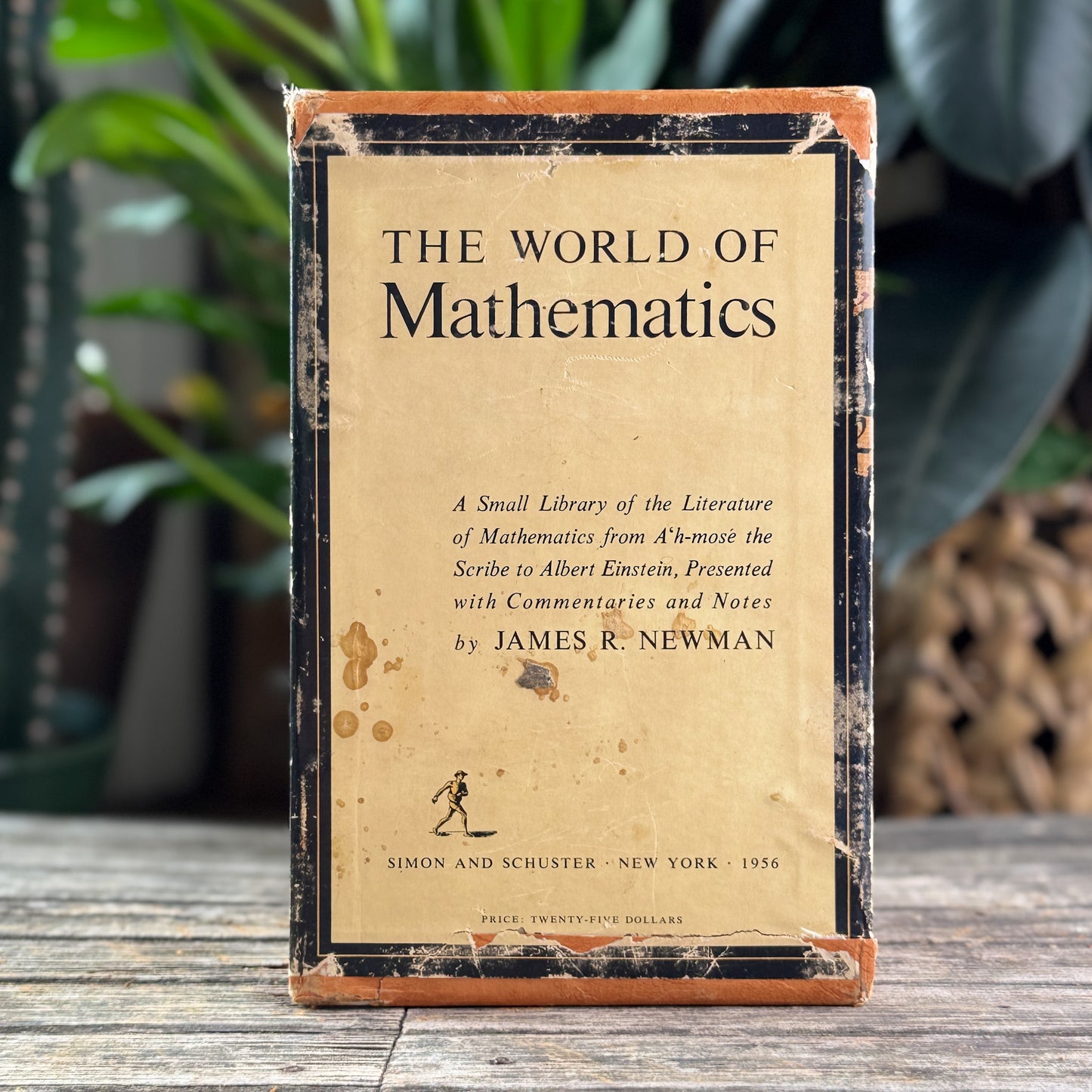 The World of Mathematics Boxed Set 1956, Blue Mid Century Slipcased Book Set