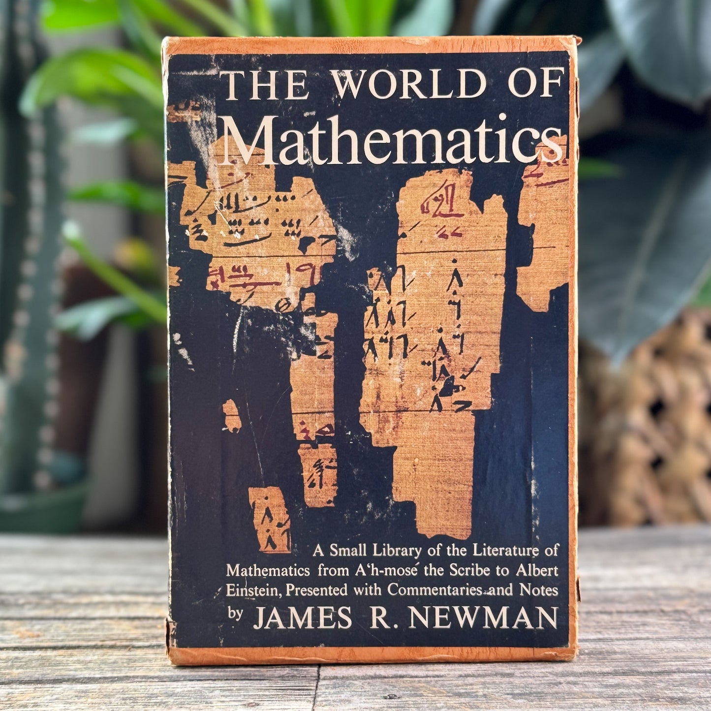 The World of Mathematics Boxed Set 1956, Blue Mid Century Slipcased Book Set