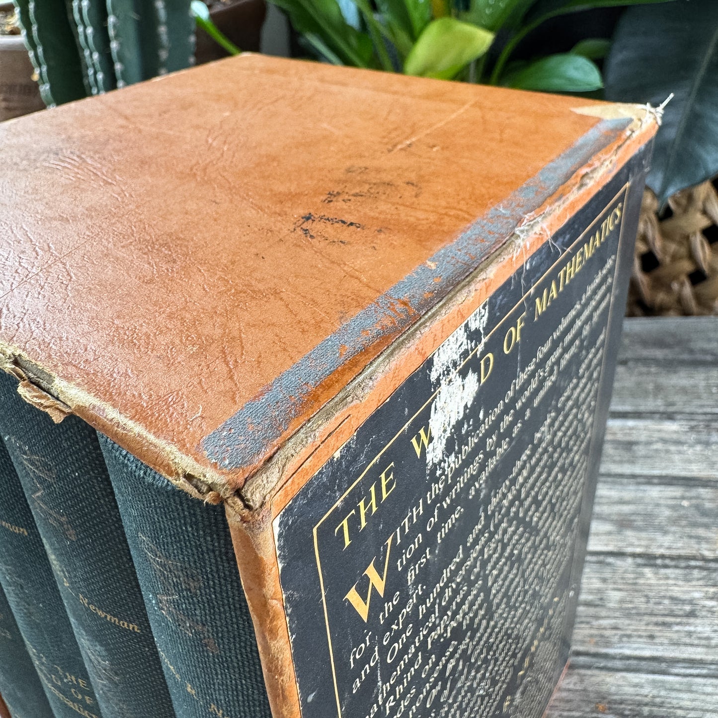 The World of Mathematics Boxed Set 1956, Blue Mid Century Slipcased Book Set
