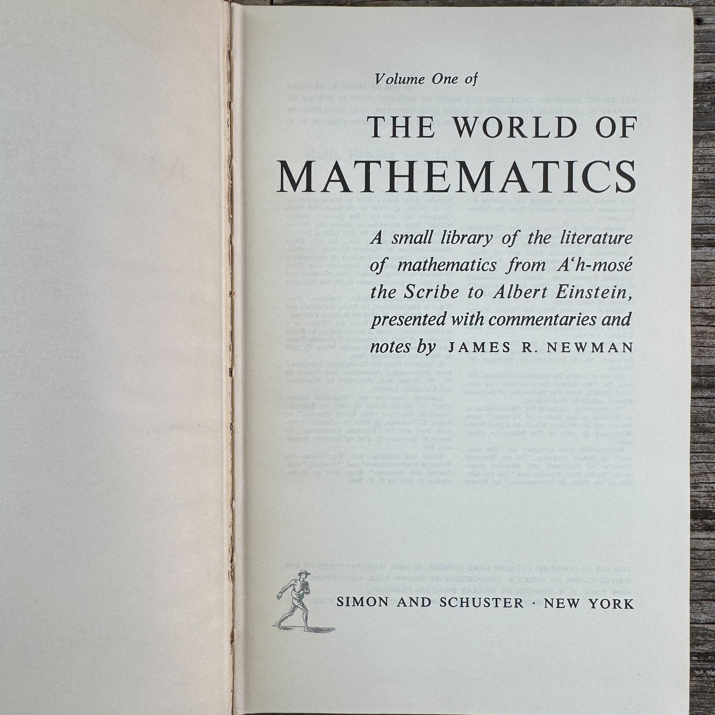 The World of Mathematics Boxed Set 1956, Blue Mid Century Slipcased Book Set