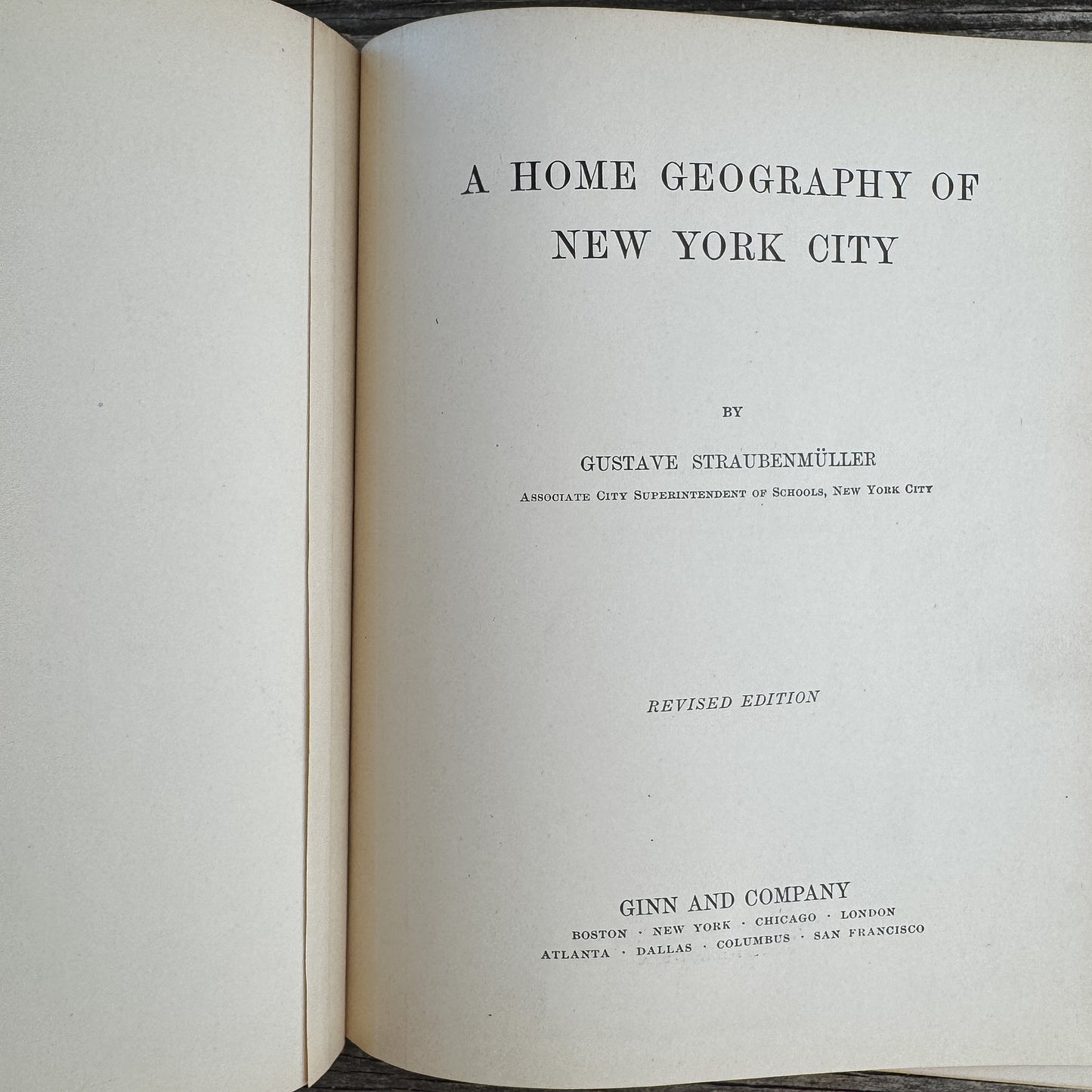 A Home Geography of New York City, Antique School Book 1924