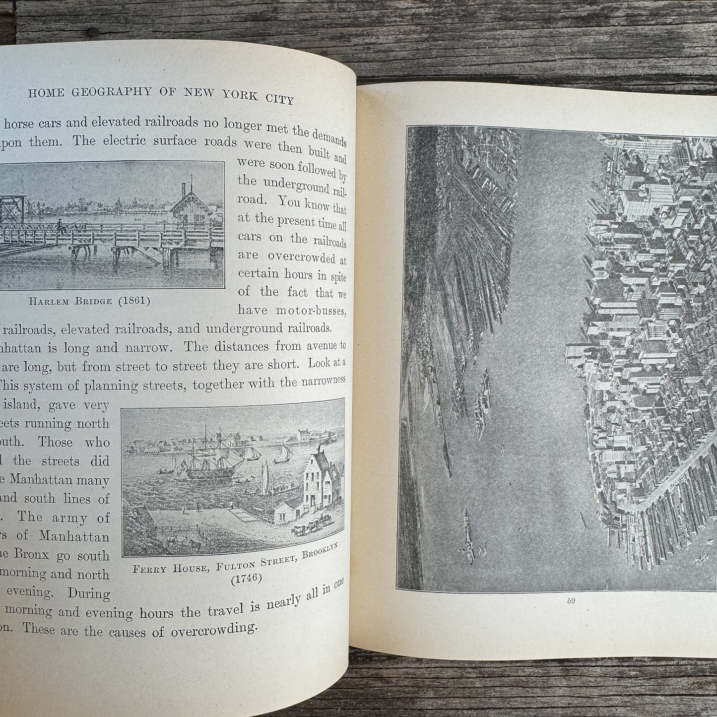 A Home Geography of New York City, Antique School Book 1924