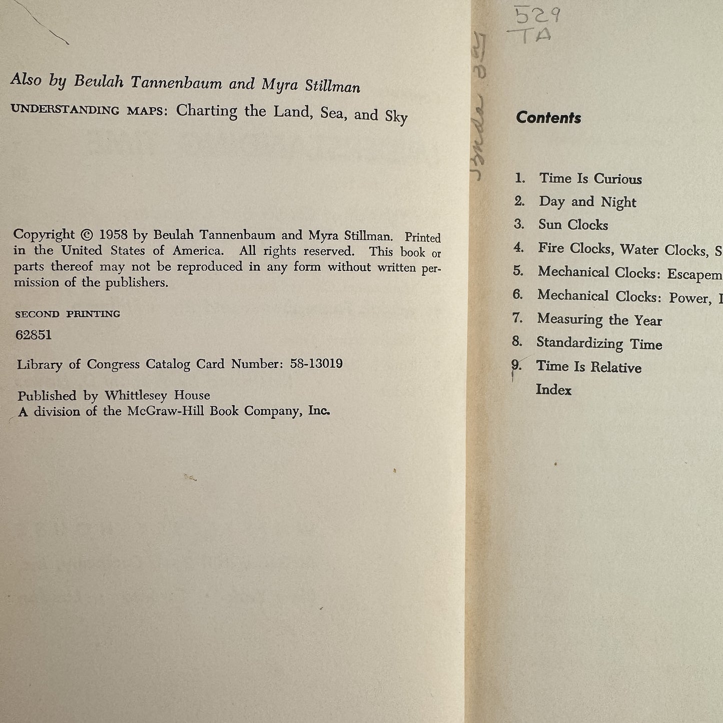 Understanding Time: The Science of Clocks and Calendars, 1958