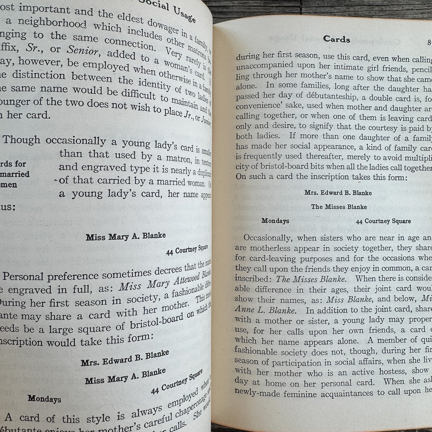 Putnam's Handbook of Etiquette: A Cyclopaedia of Social Usage, 1913