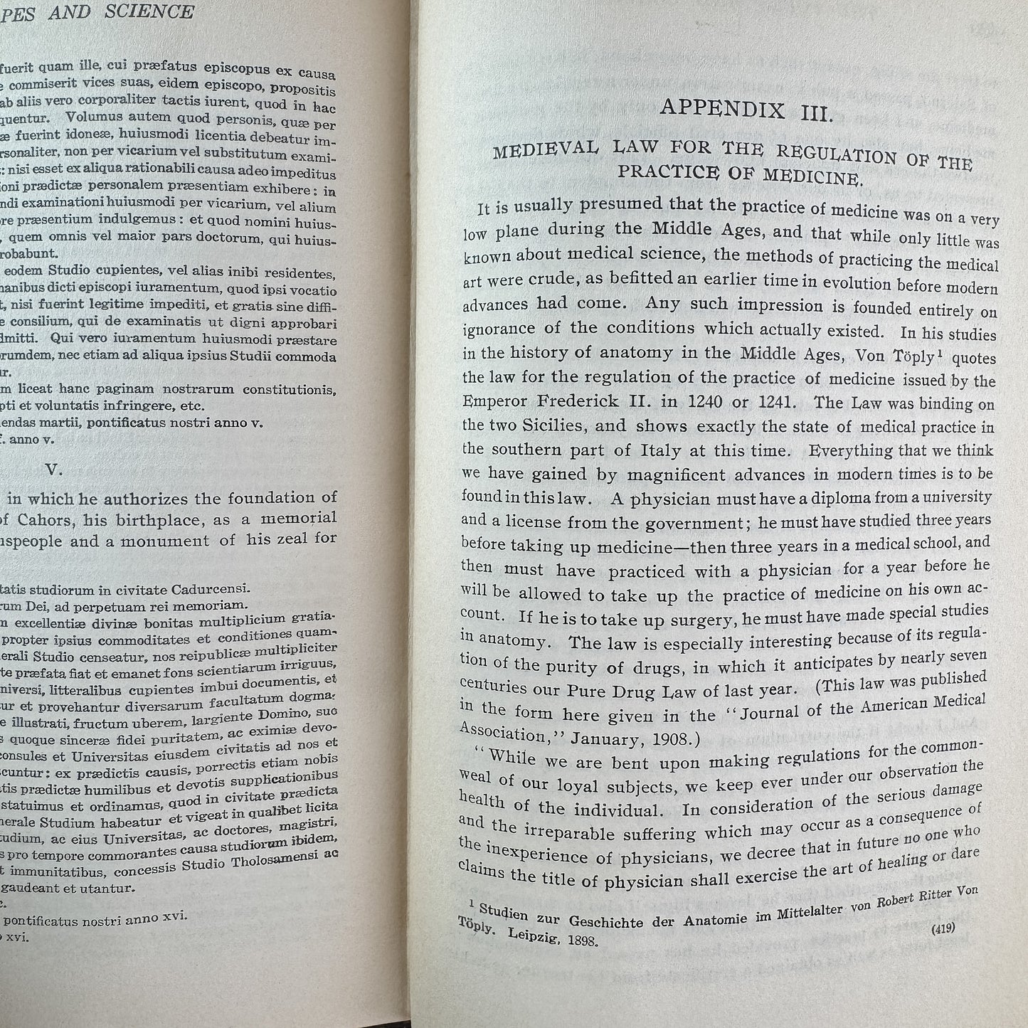 The Popes and Science, James J. Walsh, 1911, Knights of Columbus Edition