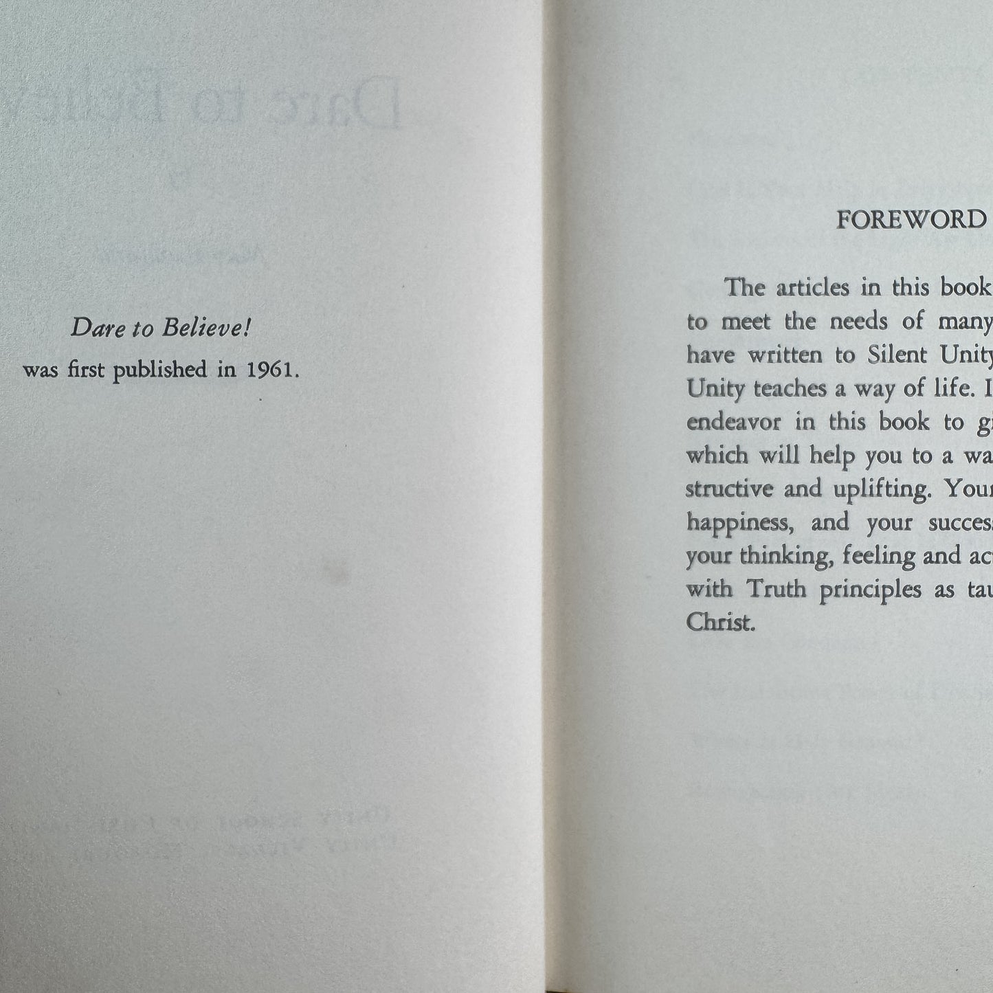 Dare to Believe!, May Rowland, 1961