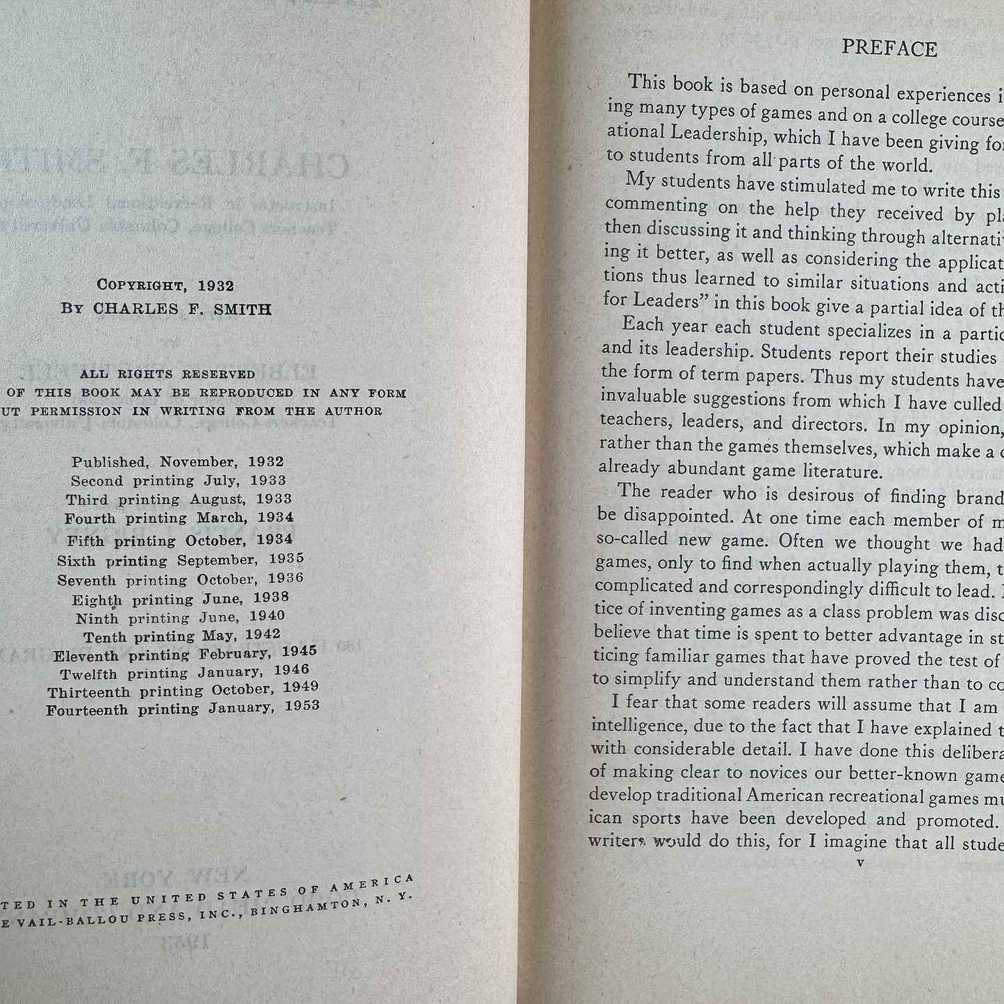 Games and Game Leadership, Charles F. Smith, 1932