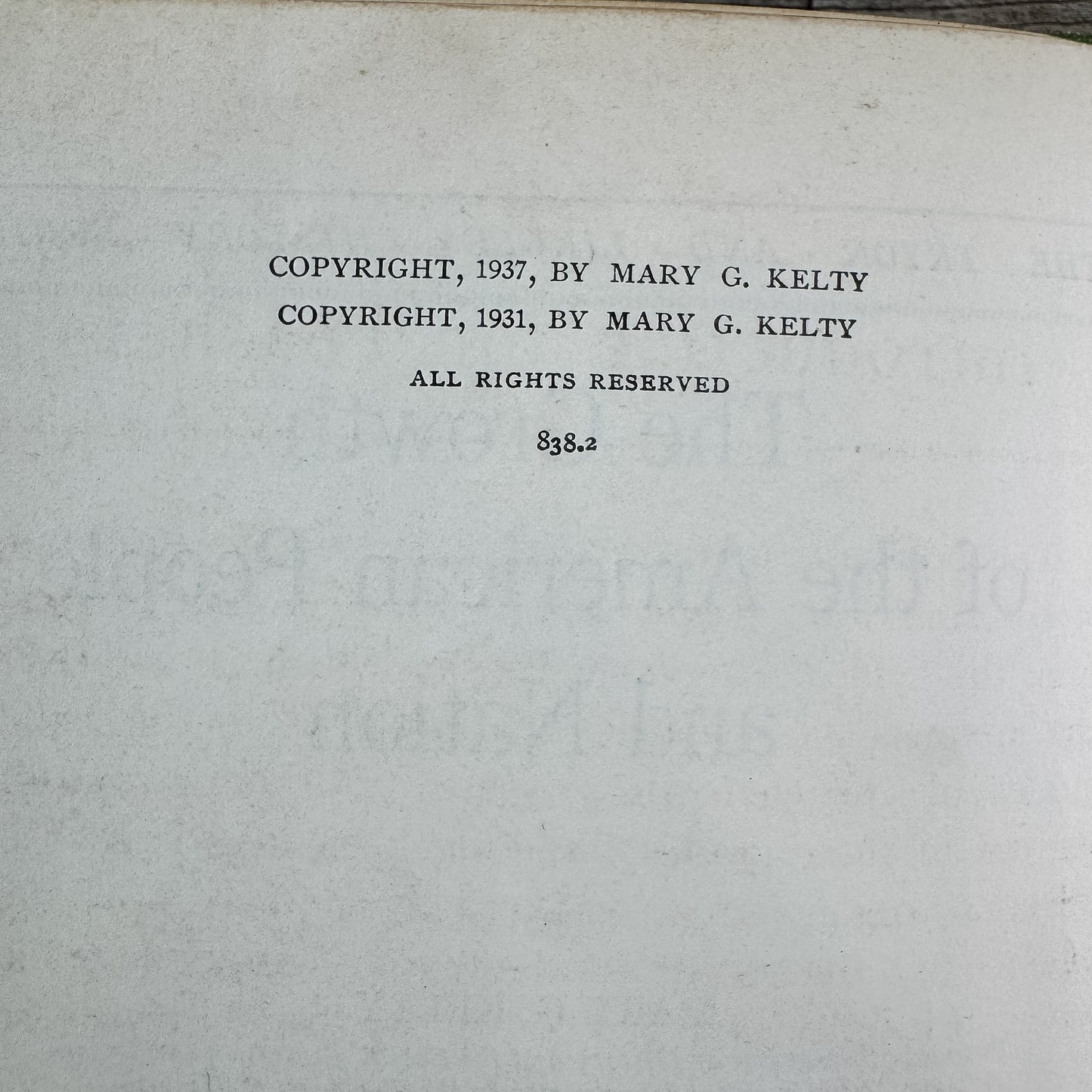 The Growth of the American People and Nation, Mary G. Kelty, 1937
