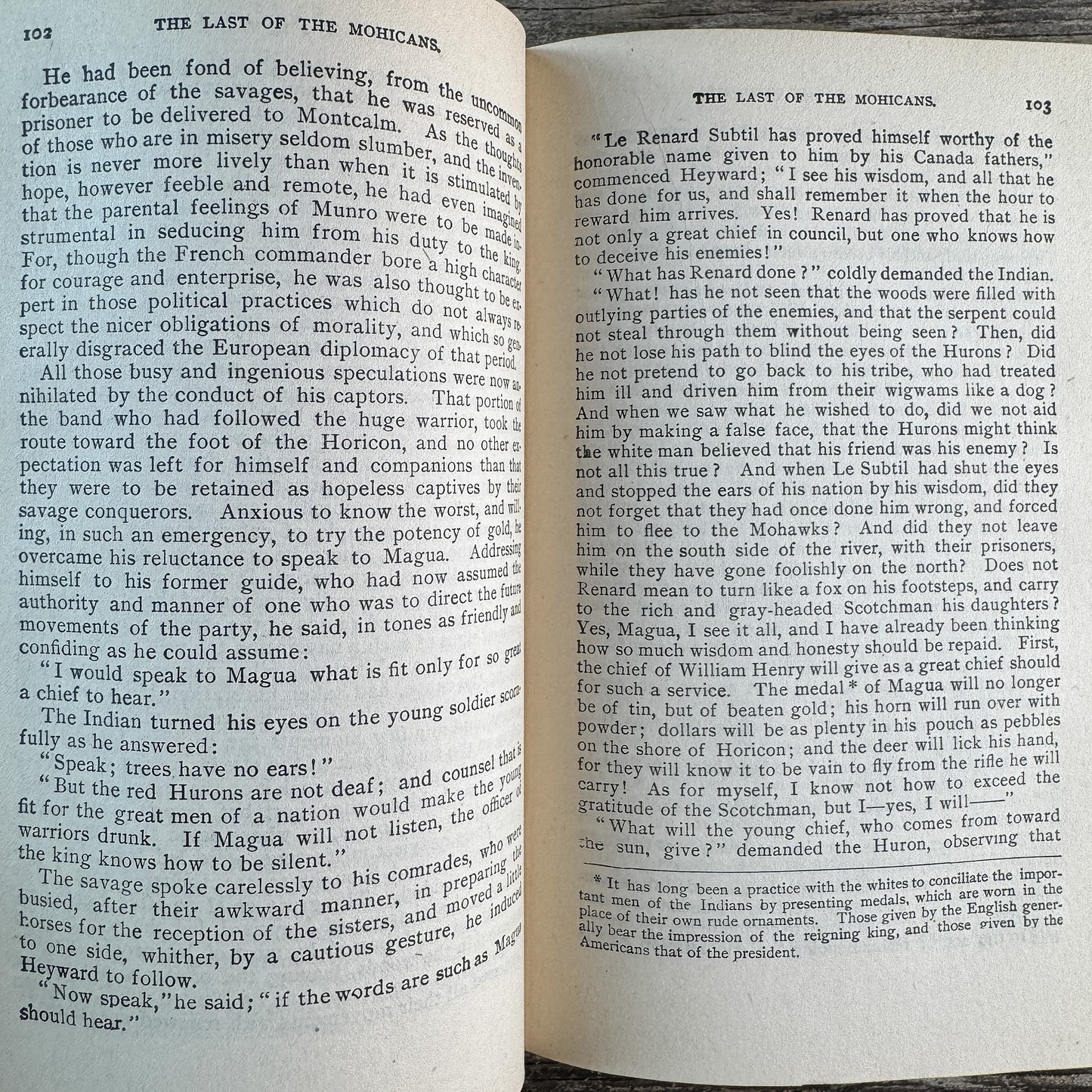 The Last of the Mohicans, J. Fenimore Cooper, Green Antique Hardcover