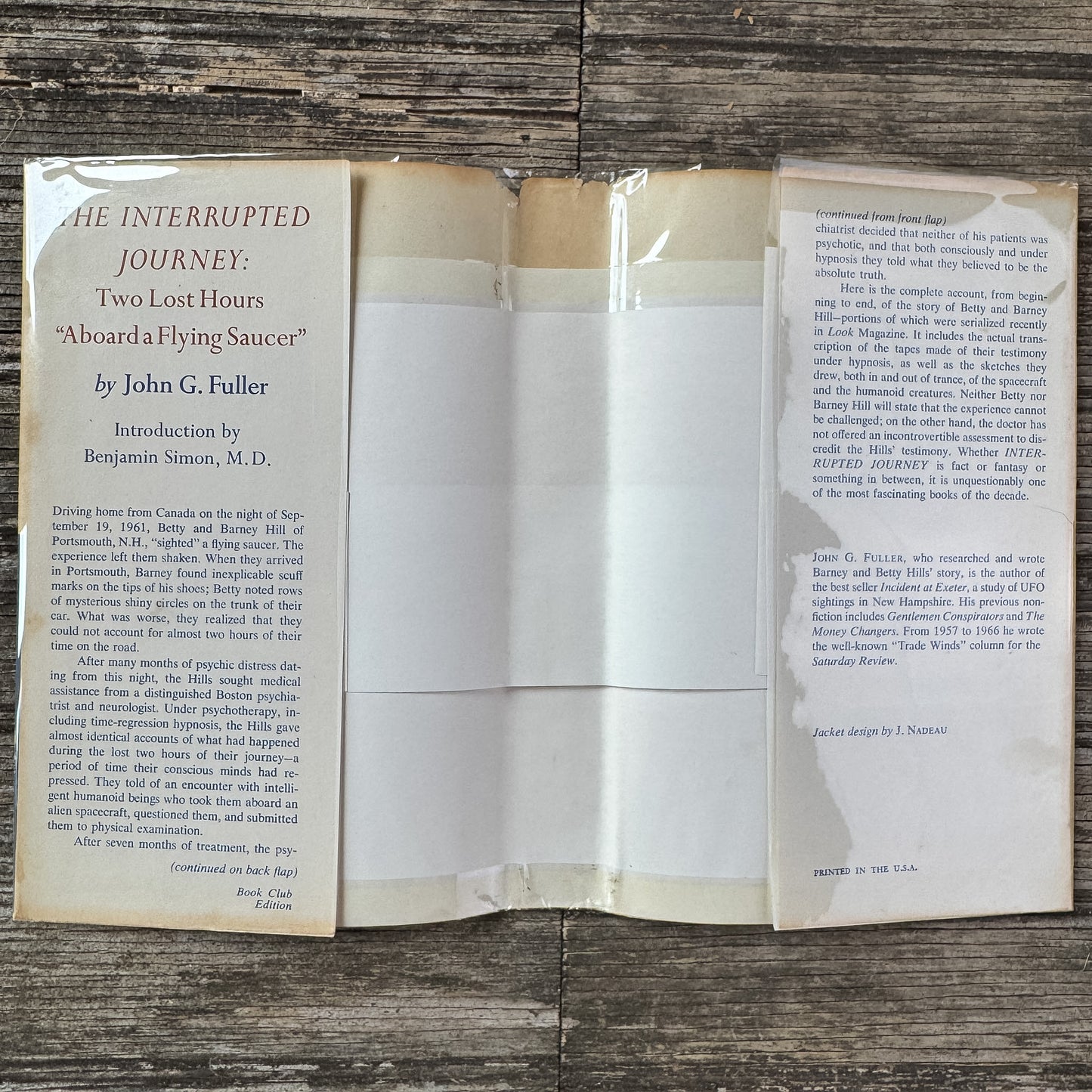 The Interrupted Journey: Two Lost Hours Aboard a Flying Saucer, John G. Fuller, 1966, The Dial Press