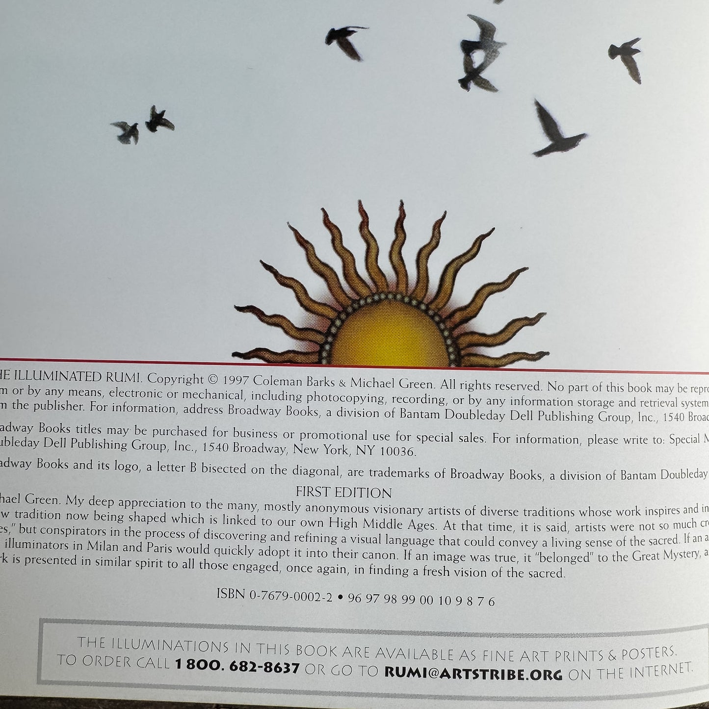 The Illuminated Rumi, 1997, First Edition Poetry Book