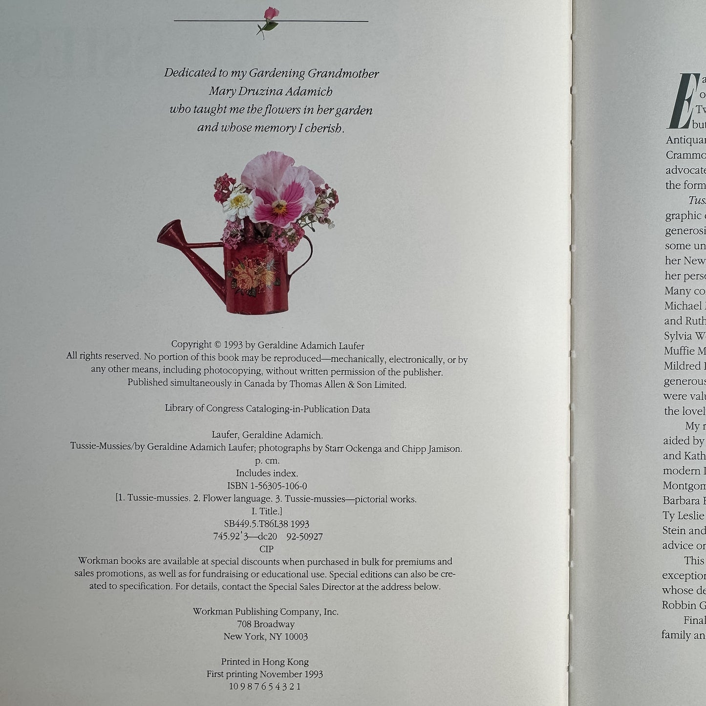 Tussie-Mussies: The Victorian Art of Expressing Yourself in the Language of Flowers, Signed, 1993