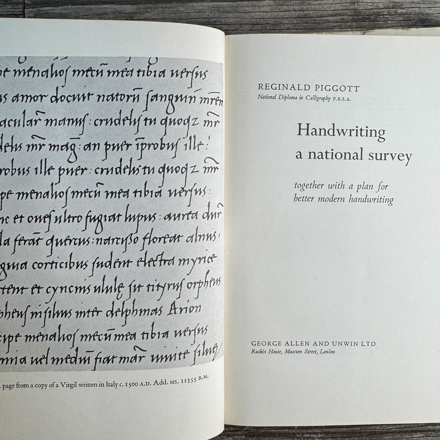 Handwriting: A National Survey, Reginald Piggott, 1958