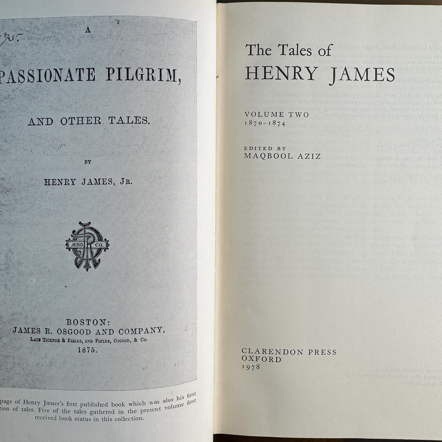 The Tales of Henry James, Volumes 1–2, Henry James, 1973