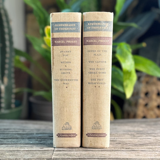 Remembrance of Things Past, Marcel Proust, 2-Volume Vintage Book Set, 1934