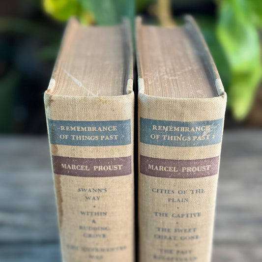 Remembrance of Things Past, Marcel Proust, 2-Volume Vintage Book Set, 1934