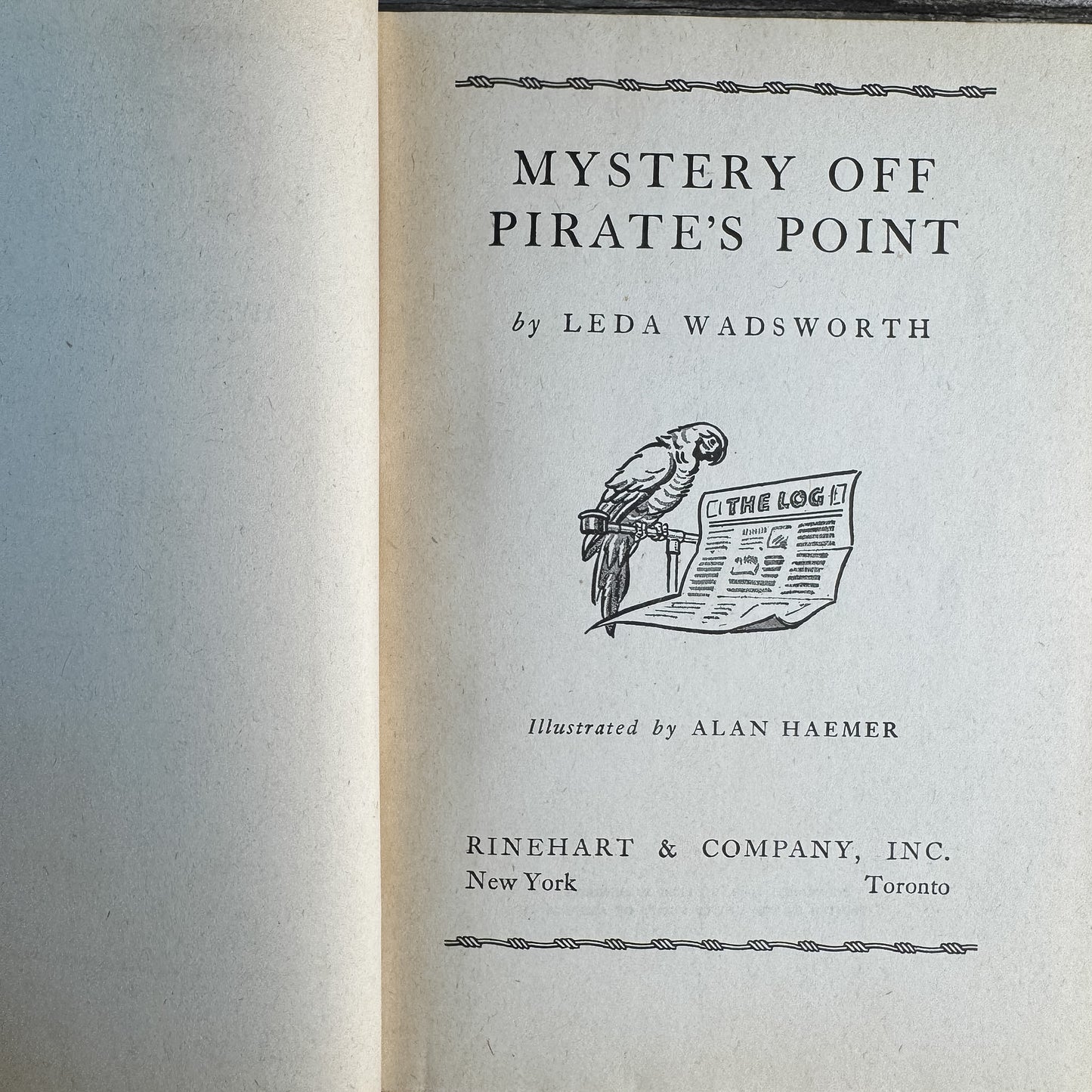 Mystery Off Pirate's Point, Leda Wadsworth, 1940
