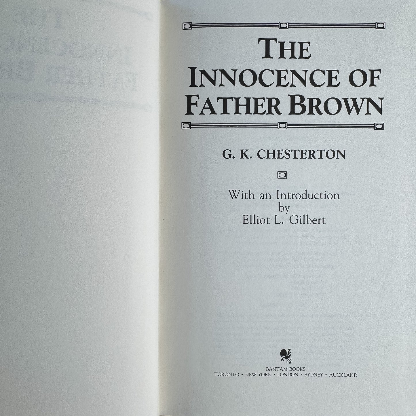The Innocence of Father Brown, G.K. Chesterton, 1985, Collection of Mystery Classics