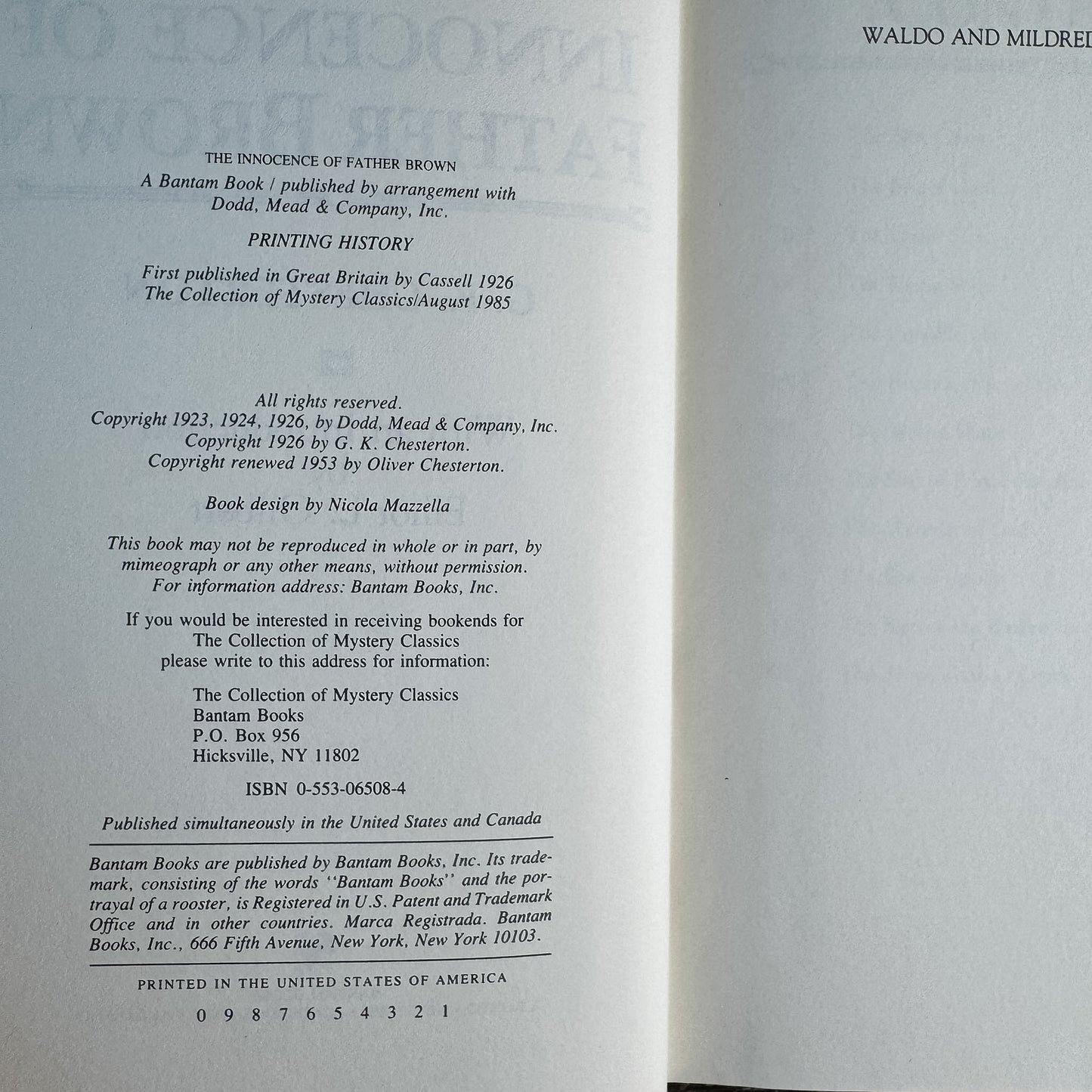 The Innocence of Father Brown, G.K. Chesterton, 1985, Collection of Mystery Classics