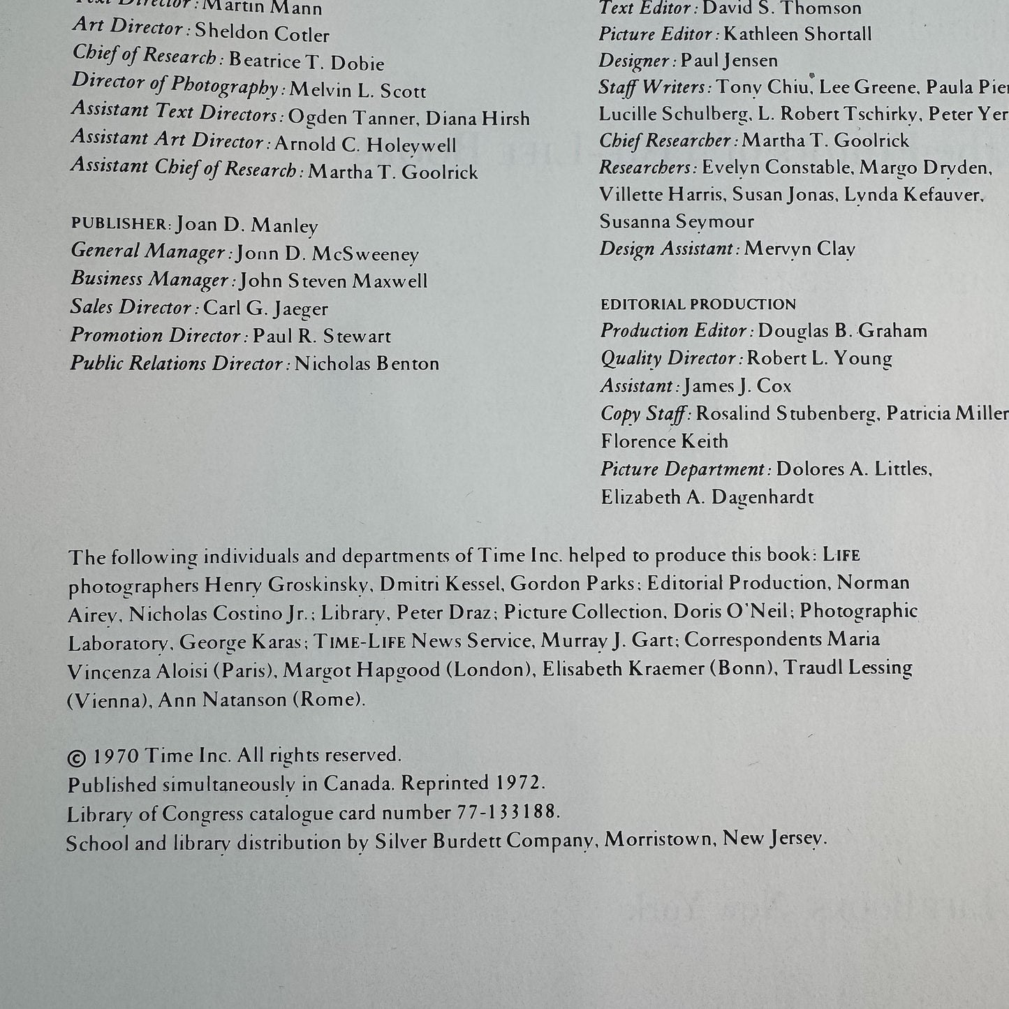 Seven Centuries of Art: Survey and Index, Editors of Time-Life Books, 1970