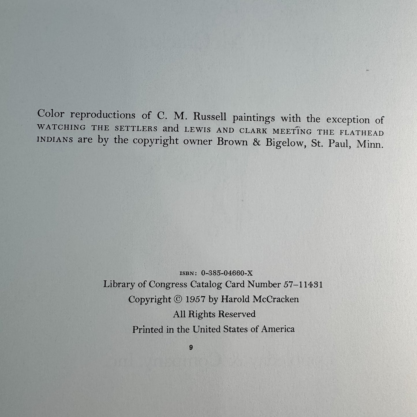 The Charles M. Russell Book, Harold McCracken, 1957
