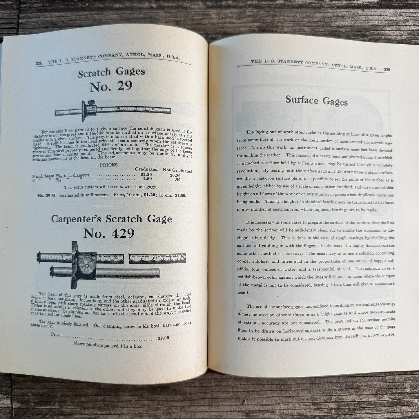 Starrett Tools Catalog Number 23, The L. S. Starrett Company, 1924