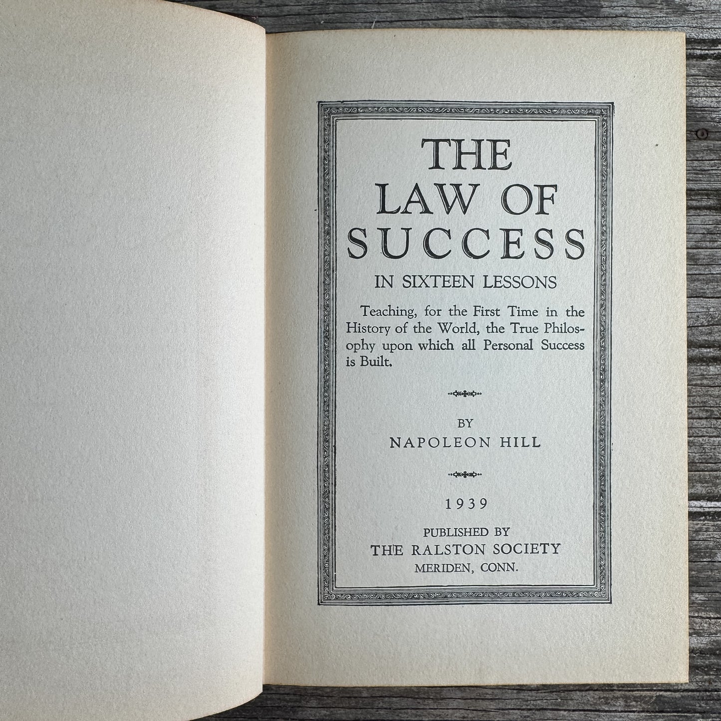 The Law of Success in Sixteen Lessons, Napoleon Hill, 1939, Lesson Four: The Habit of Saving