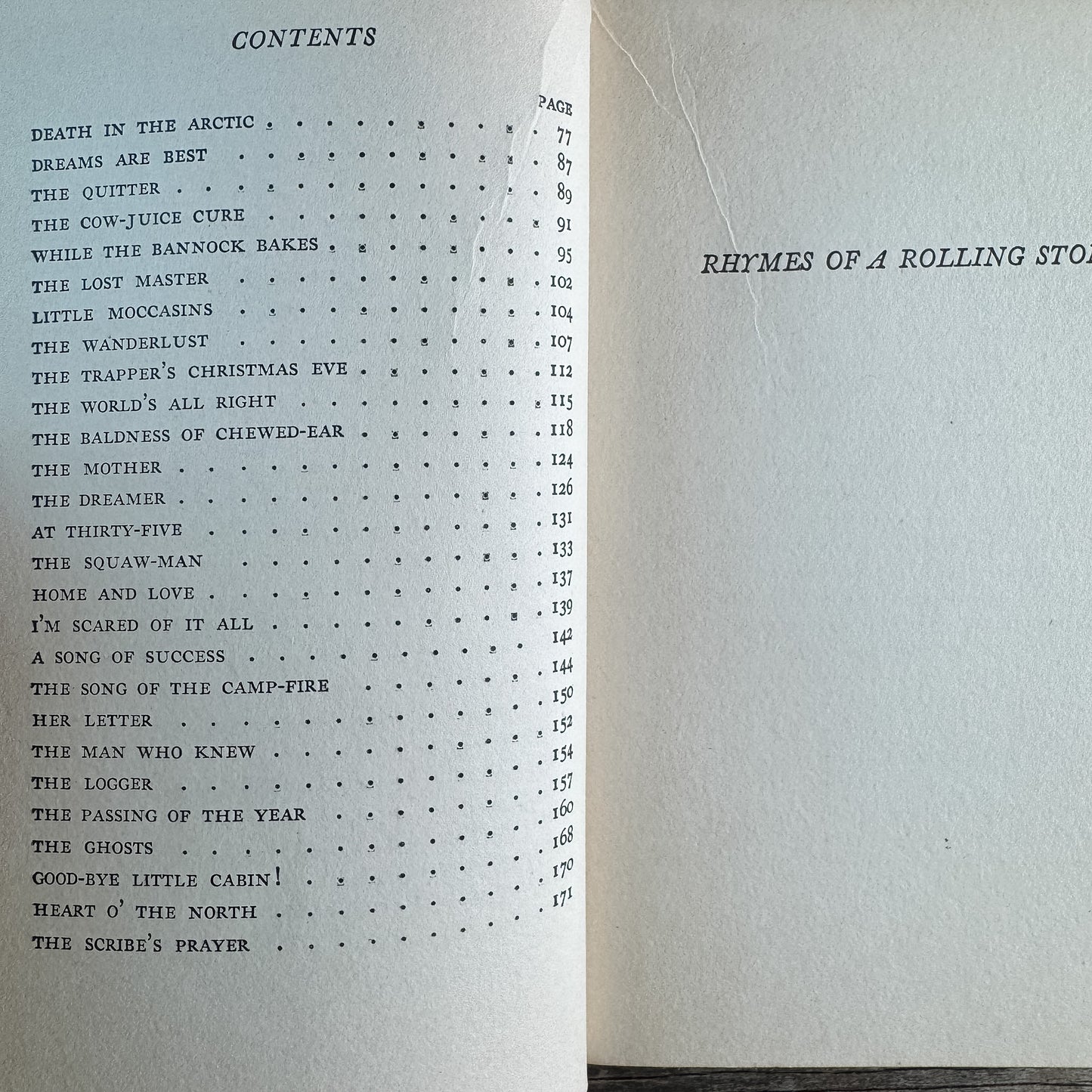 Rhymes of a Rolling Stone, Robert Service, 1940, Triangle Books Edition