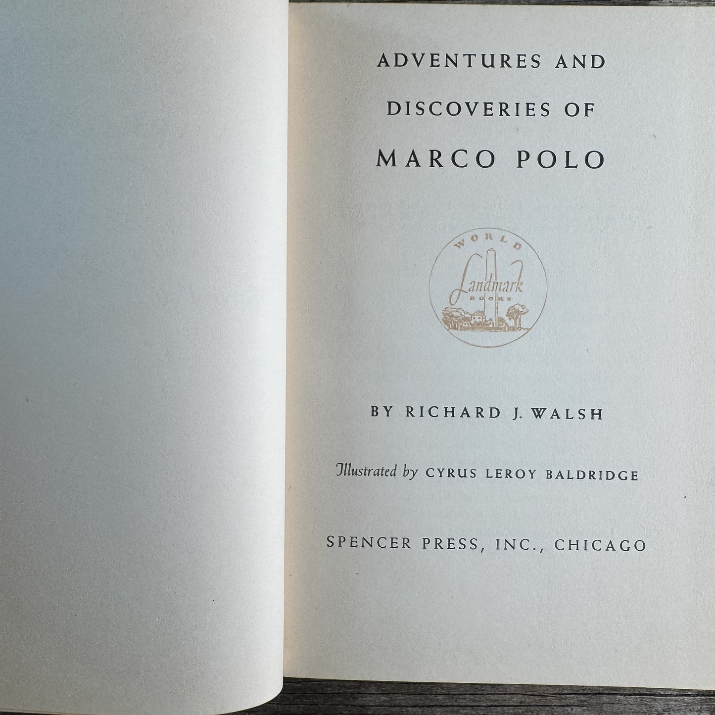 Adventures and Discoveries of Marco Polo, 1953, Landmark Books