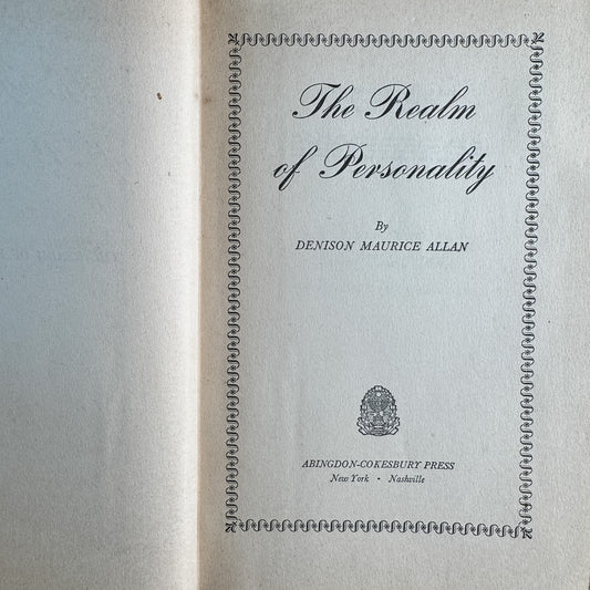 The Realm of Personality, Denison Maurice Allen, 1947