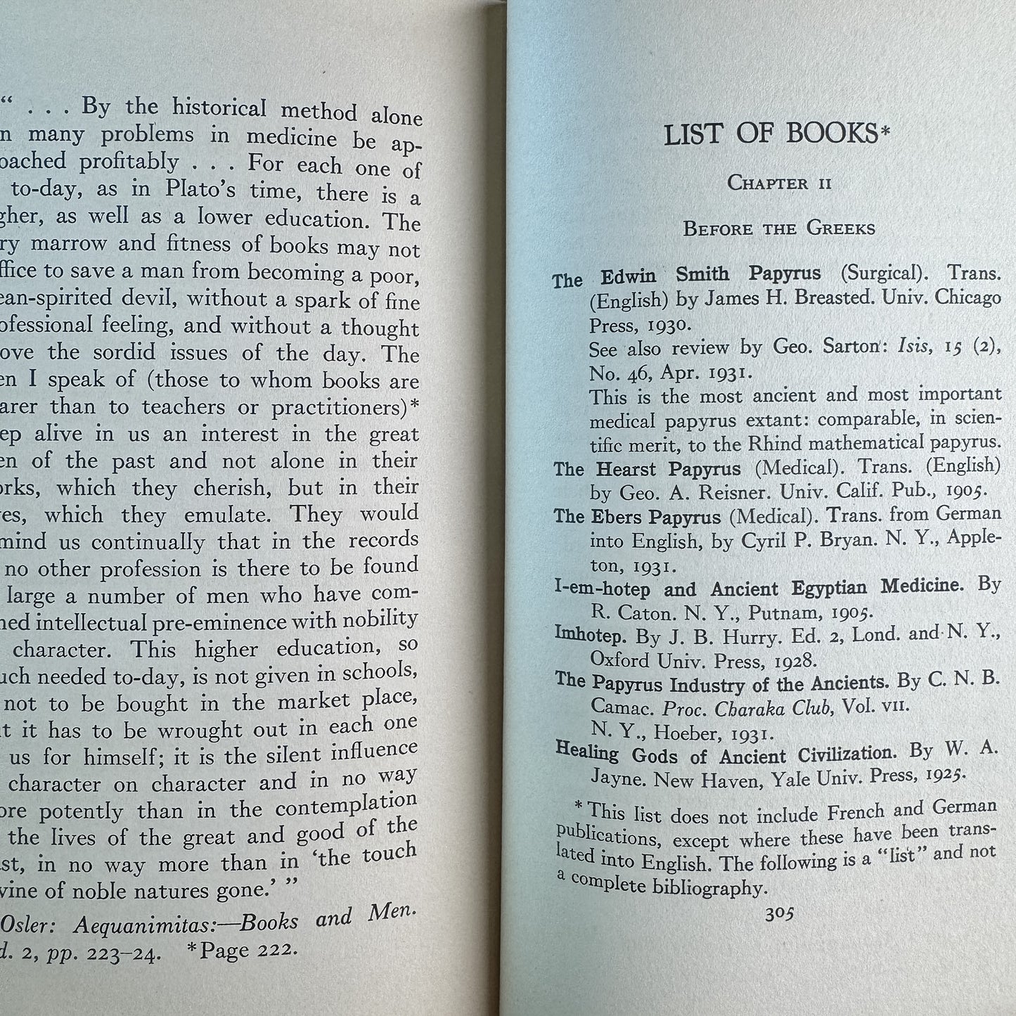 Imhotep to Harvey: Backgrounds of Medical History, C. N. B. Camac, 1931