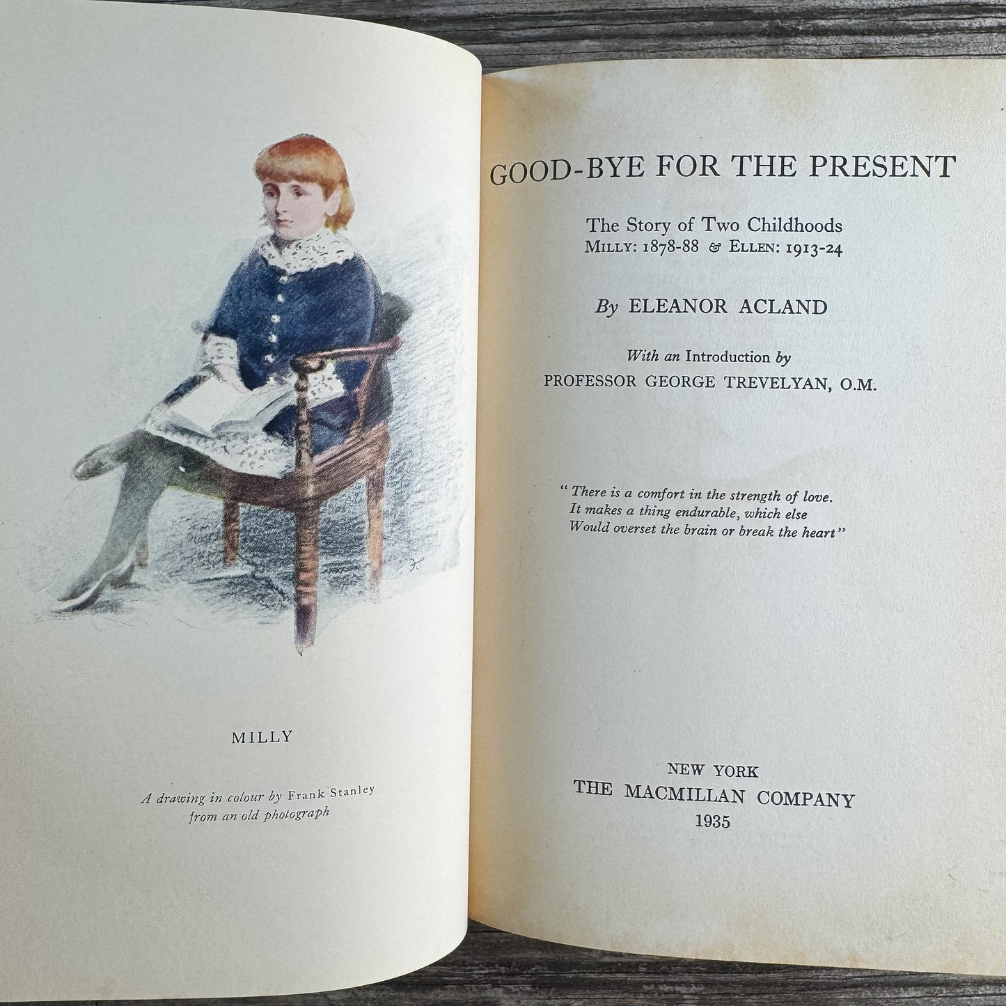 Good-bye for the Present: The Story of Two Childhoods, Eleanor Acland, 1935