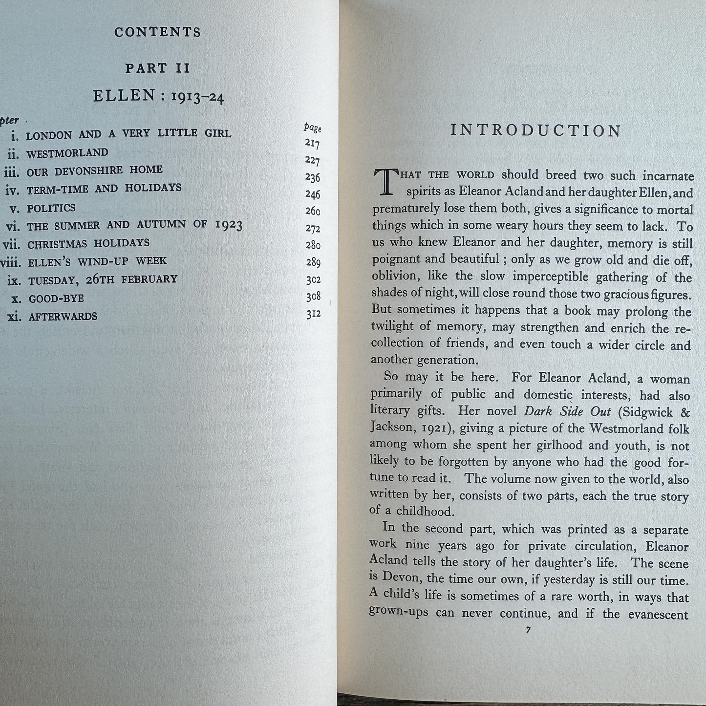Good-bye for the Present: The Story of Two Childhoods, Eleanor Acland, 1935