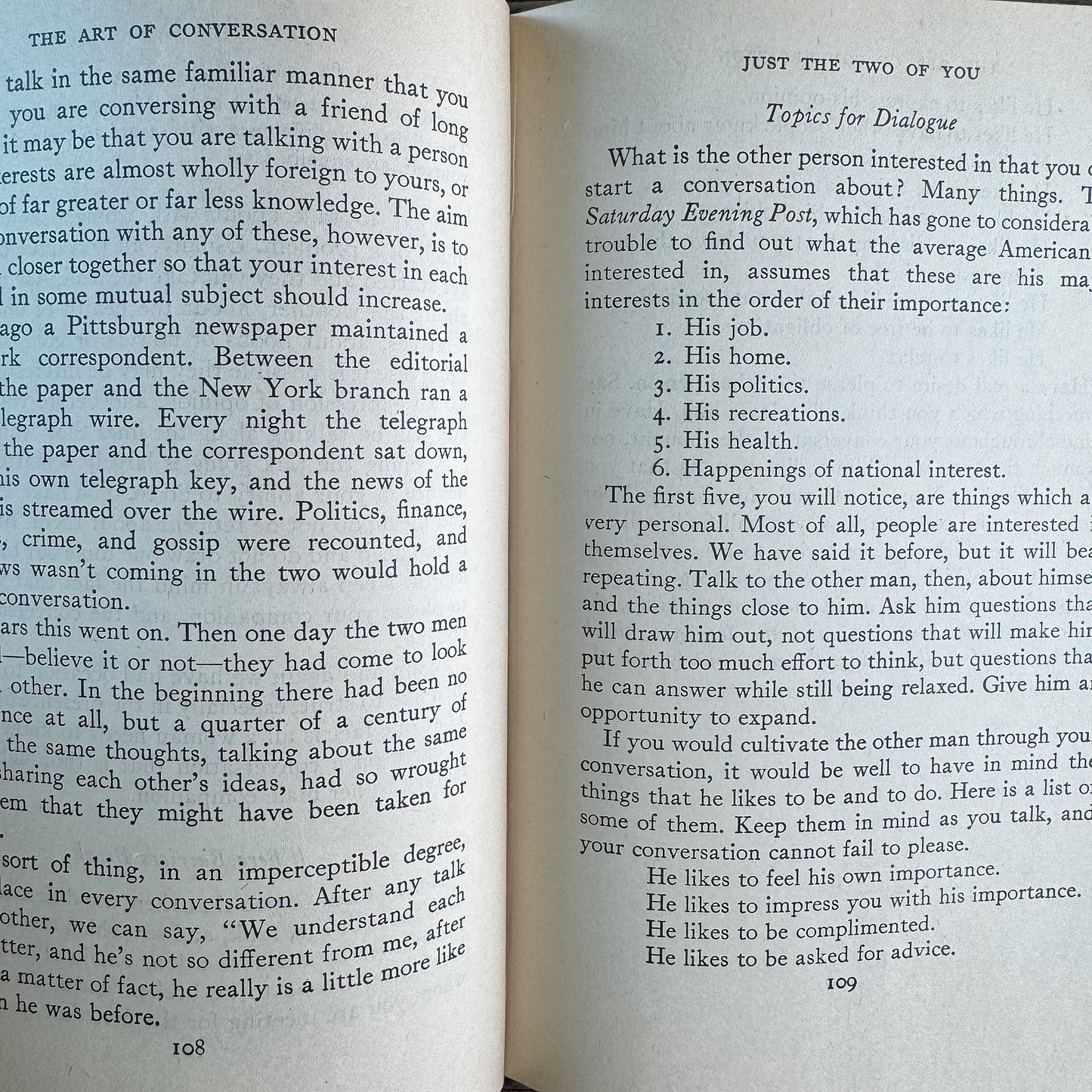 The Art of Conversation, Milton Wright, 1936, Fourteenth Printing