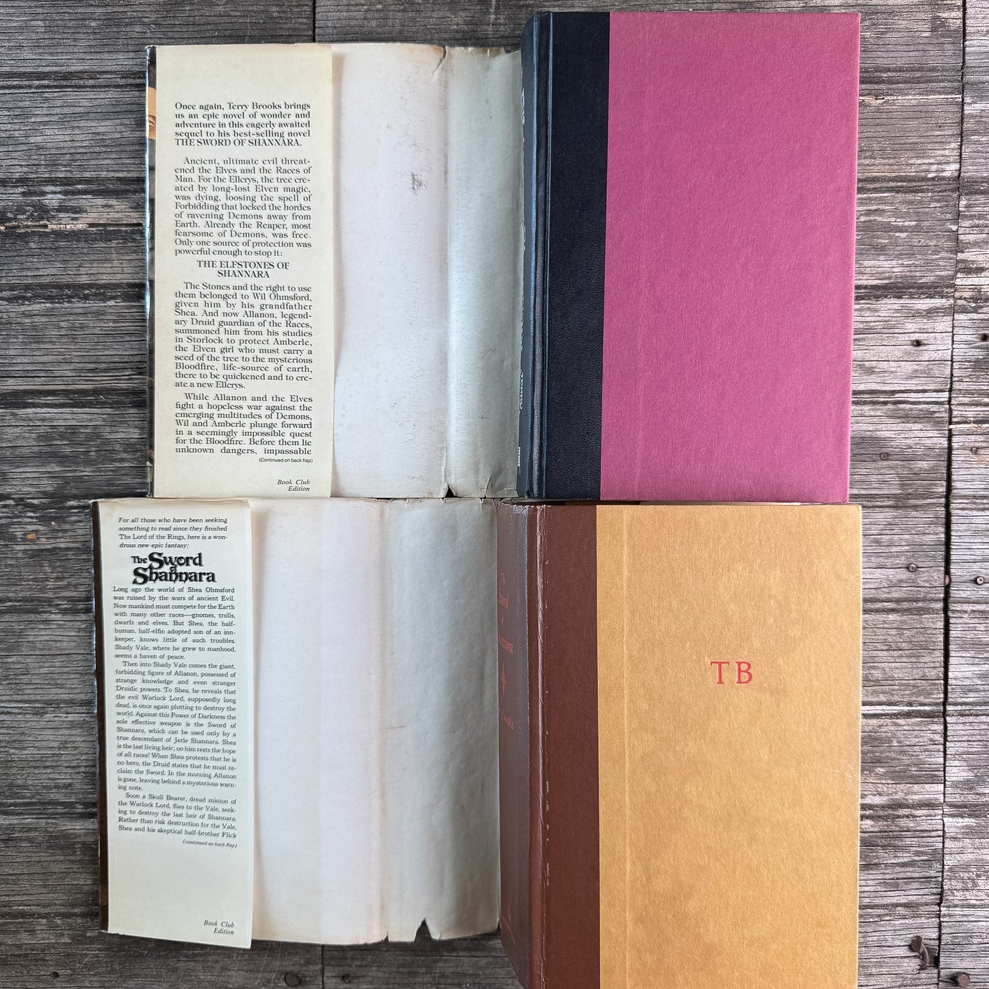 The Sword of Shannara and The Elfstones of Shannara, Terry Brooks, 1977 and 1982, Two-Volume Book Club Set