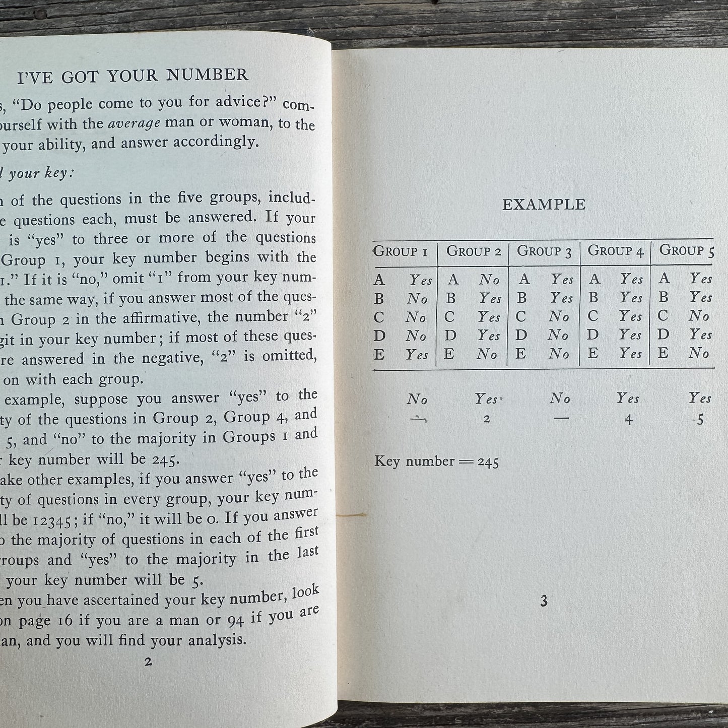 I've Got Your Number: A Book of Self-Analysis, 1927