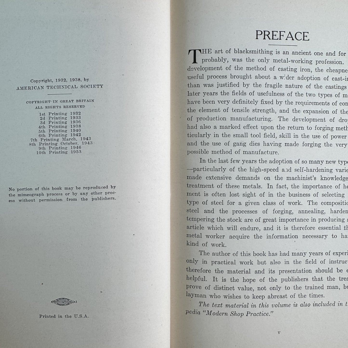 Forging Practice, Karl G. Johnson, 1953, Tenth Printing