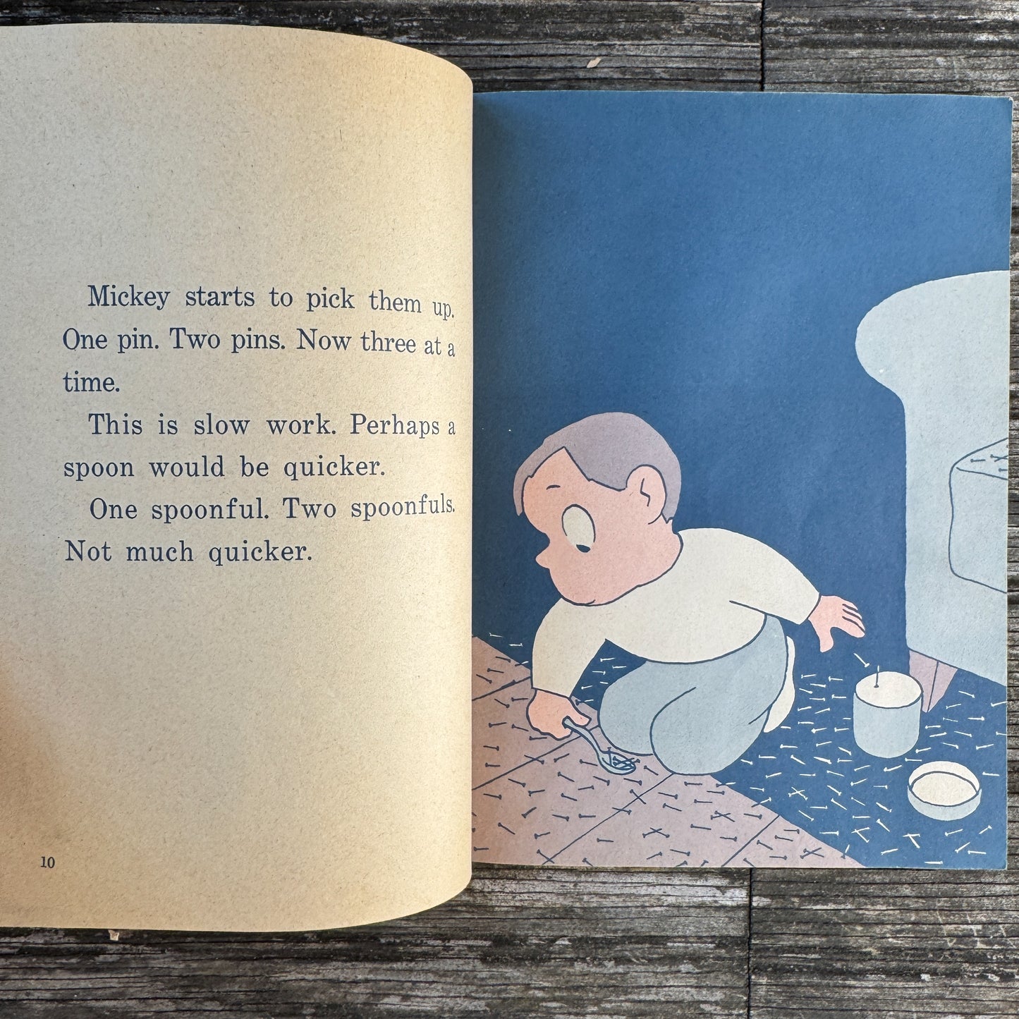 Set of 2 Vintage See-Saw Books by Crockett Johnson: Mickey’s Magnet & The Little Fish That Got Away