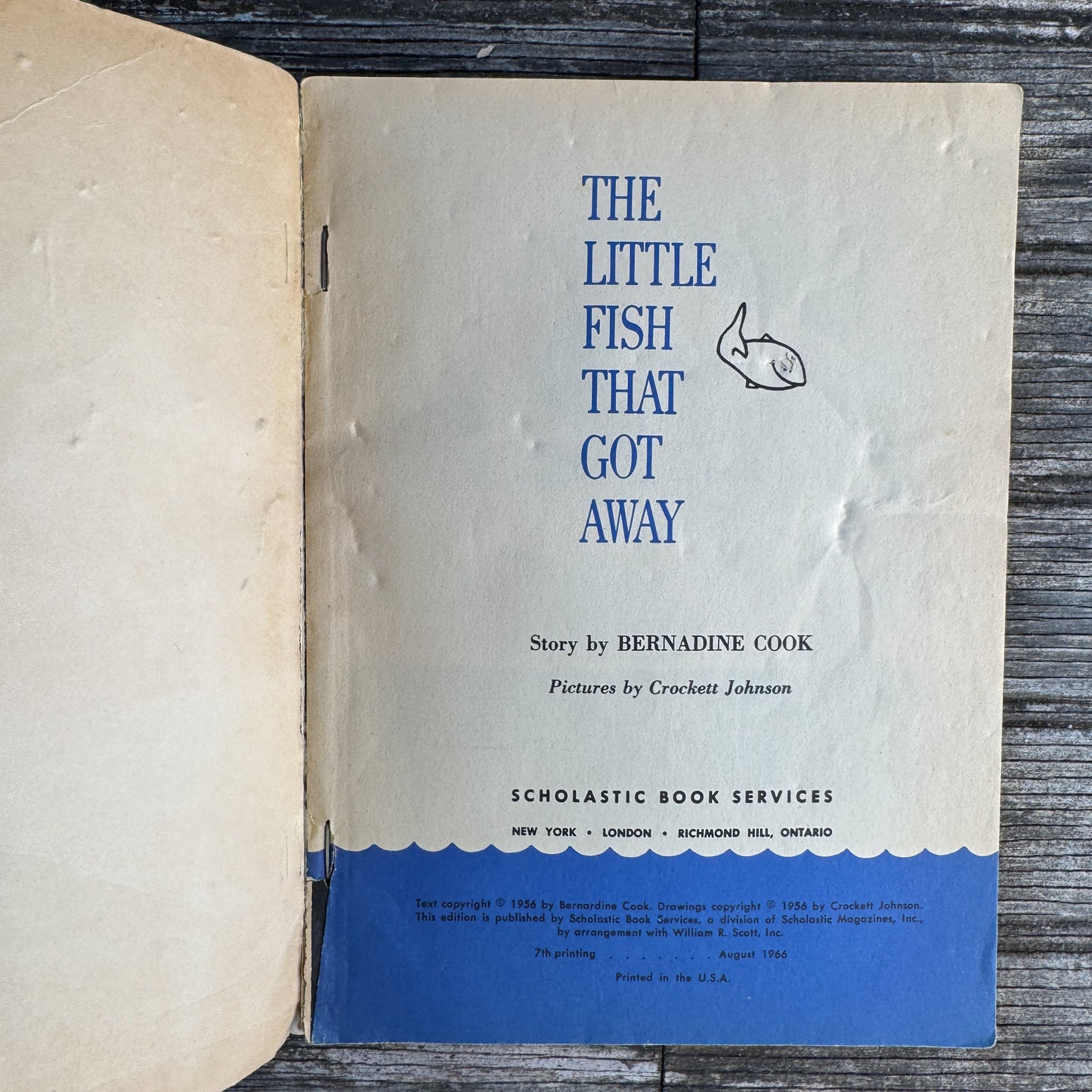 Set of 2 Vintage See-Saw Books by Crockett Johnson: Mickey’s Magnet & The Little Fish That Got Away