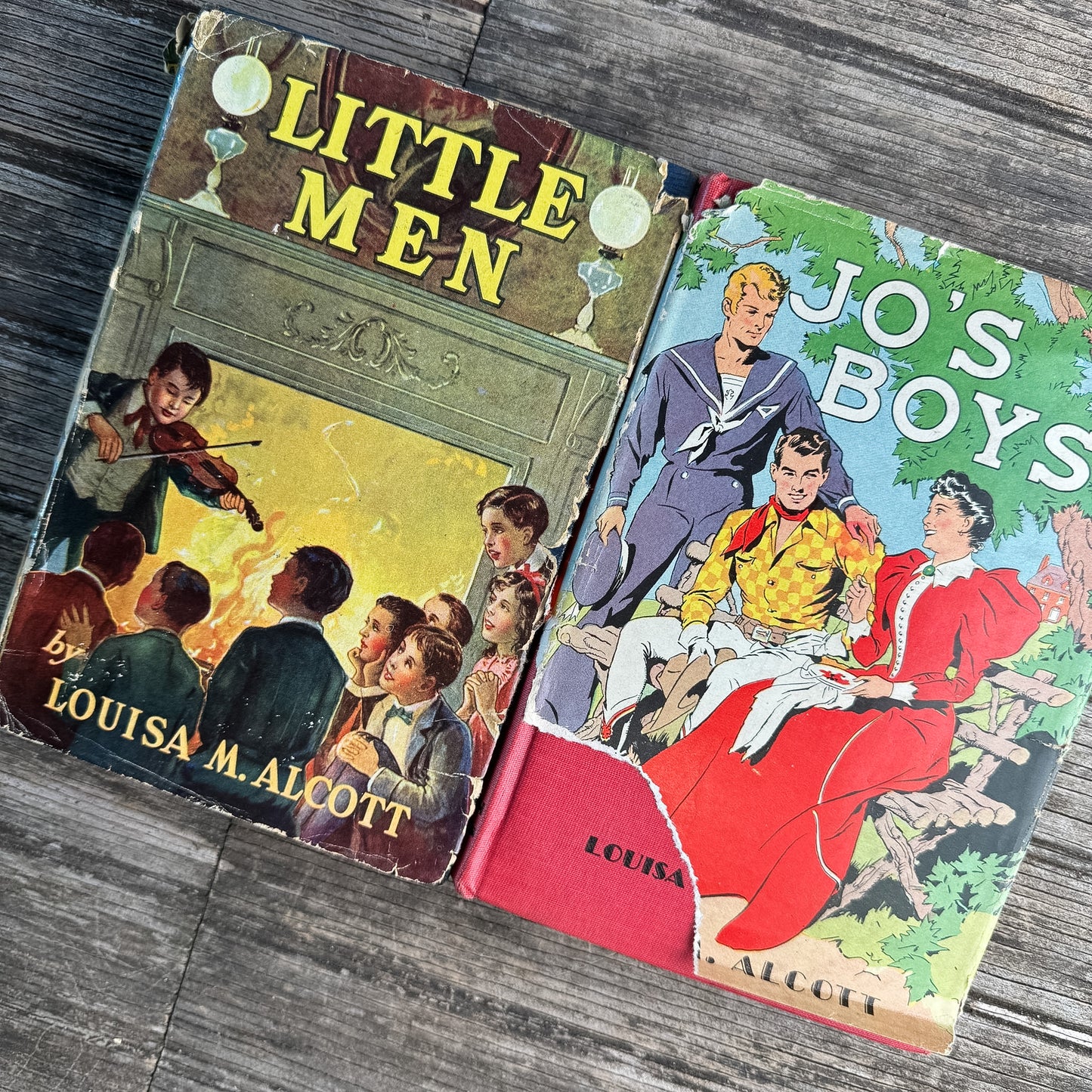 Jo's Boys and Little Men, Louisa May Alcott, Vintage Hardcover Set