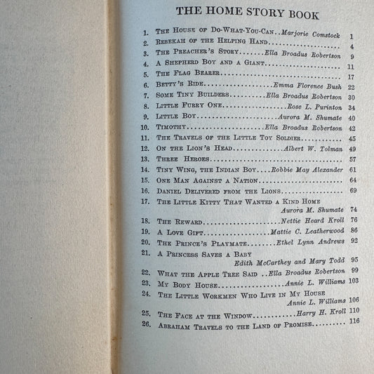 The Home Story Book: A Collection of Children’s Stories, 1926 Faith-Based Stories