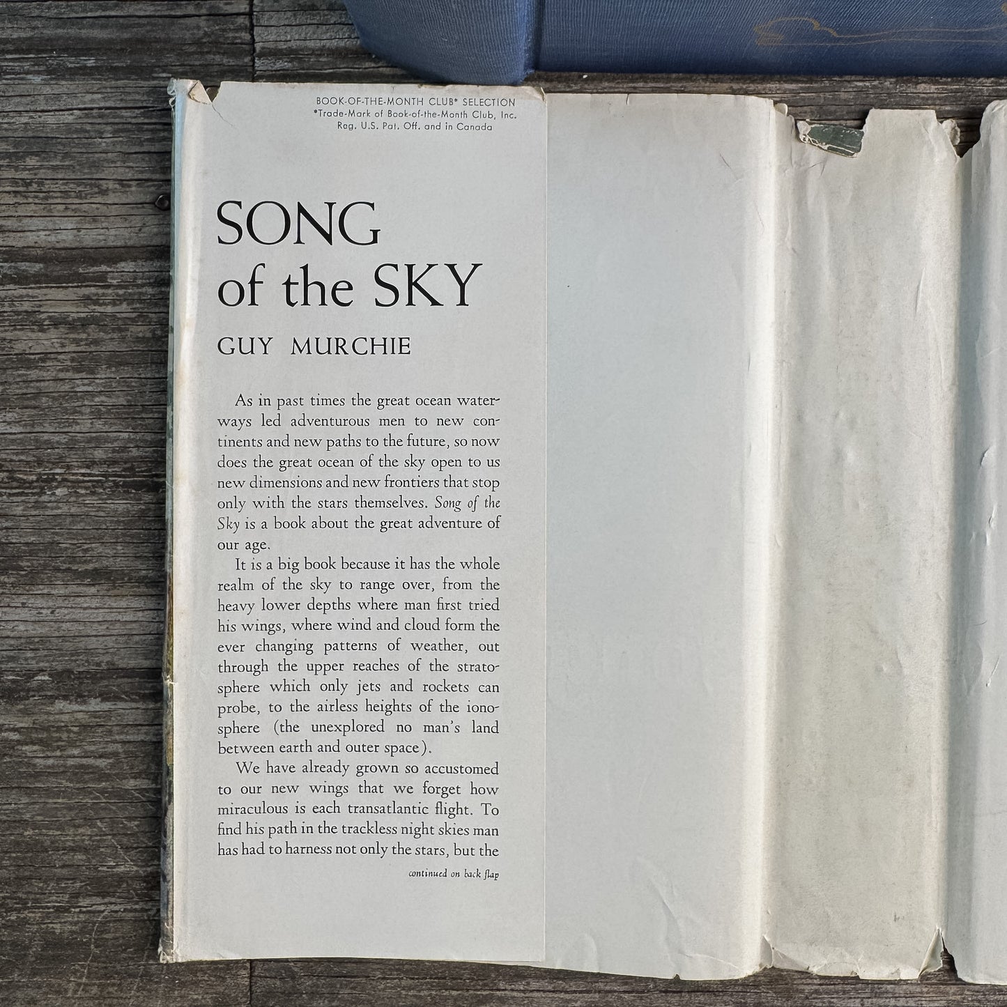 Song of the Sky, Guy Murchie, 1954 Aviation and Weather