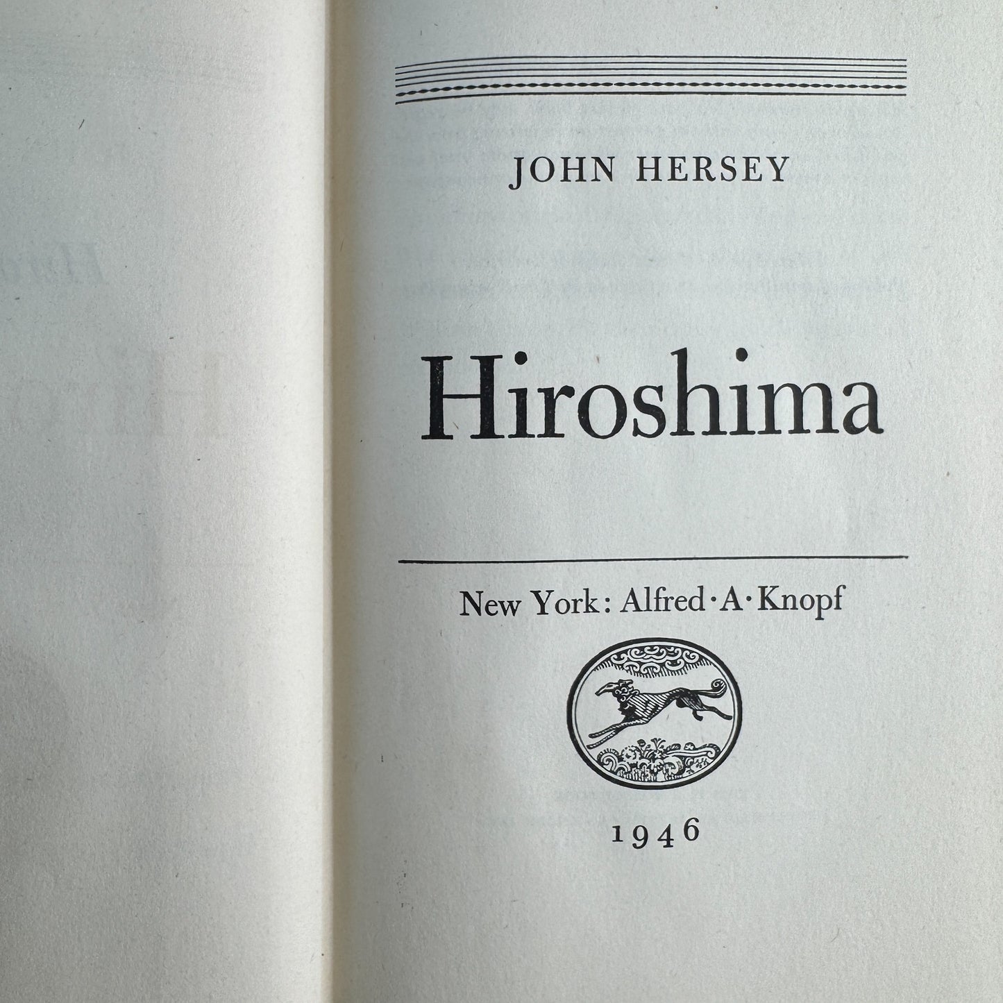 Hiroshima, John Hersey, 1946
