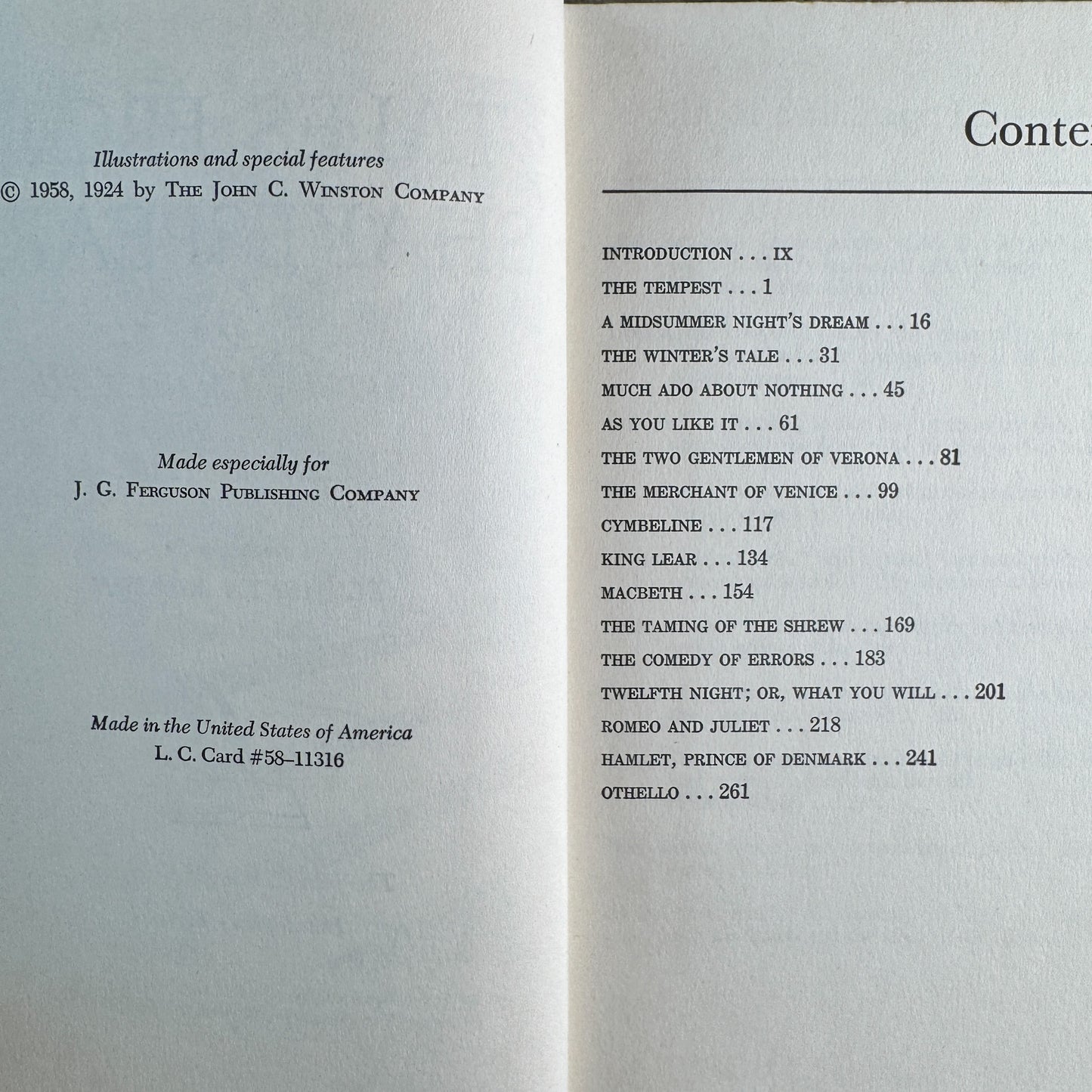 Tales from Shakespeare, Charles and Mary Lamb, 1958