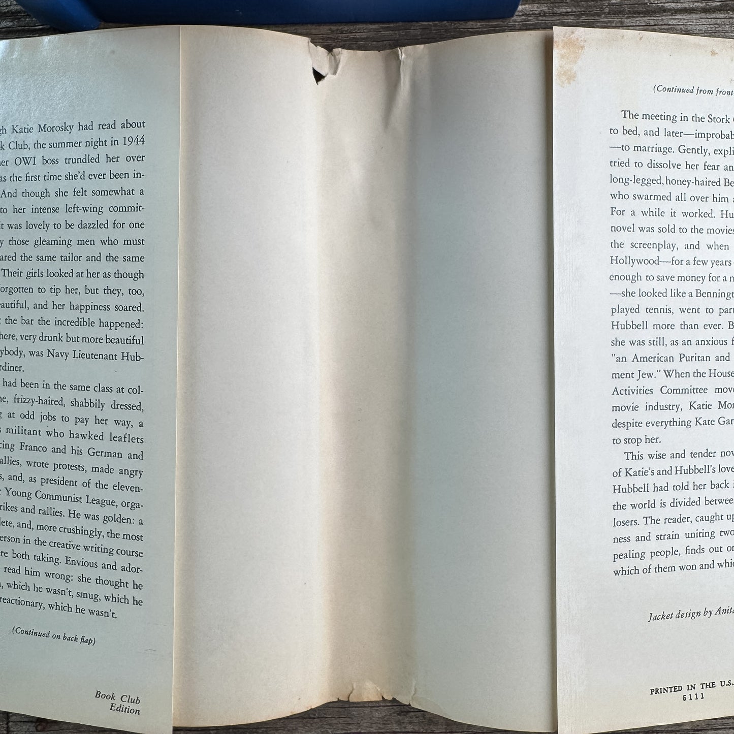 The Way We Were, Arthur Laurents, 1972 Book Club Edition