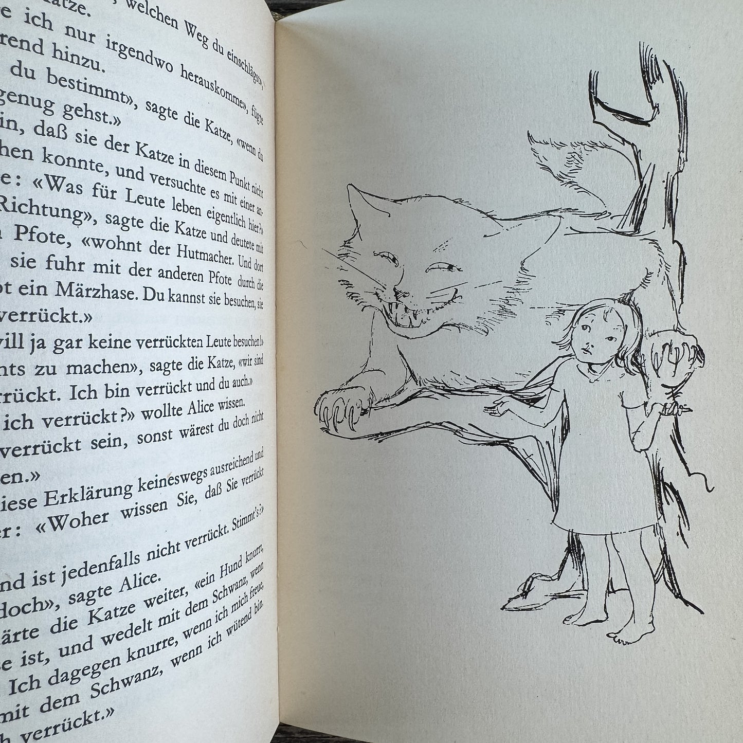 Alice im Wunderland, Lewis Carroll, German Edition, circa 1970