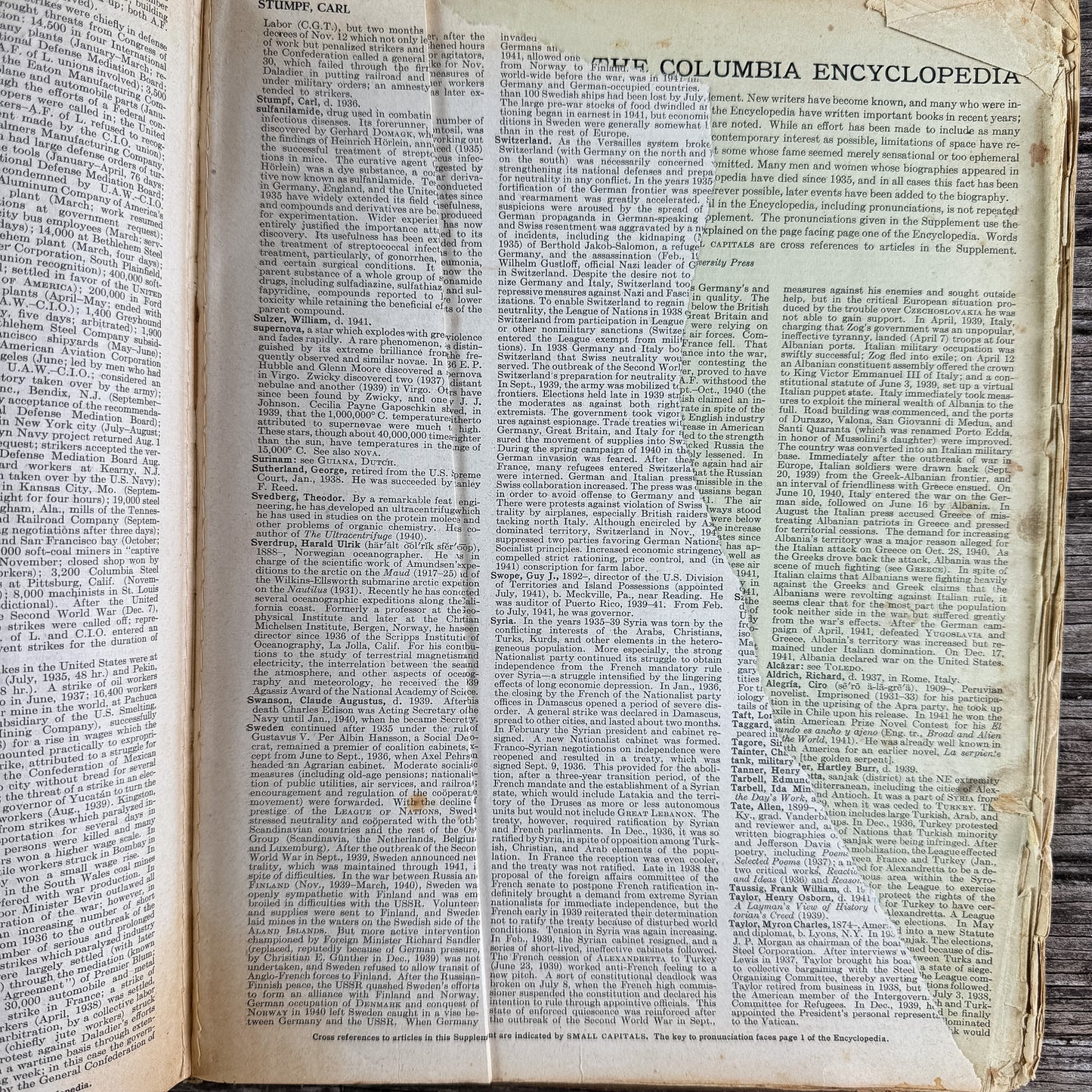 The Columbia Encyclopedia in One Volume, Clarke F. Ansley, 1945 Sixteenth Printing
