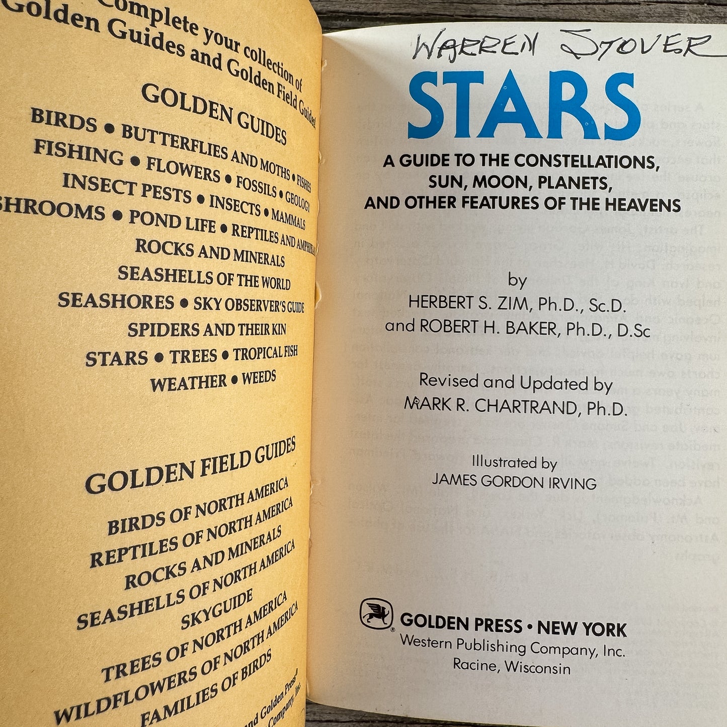 Stars, A Golden Guide, 1985