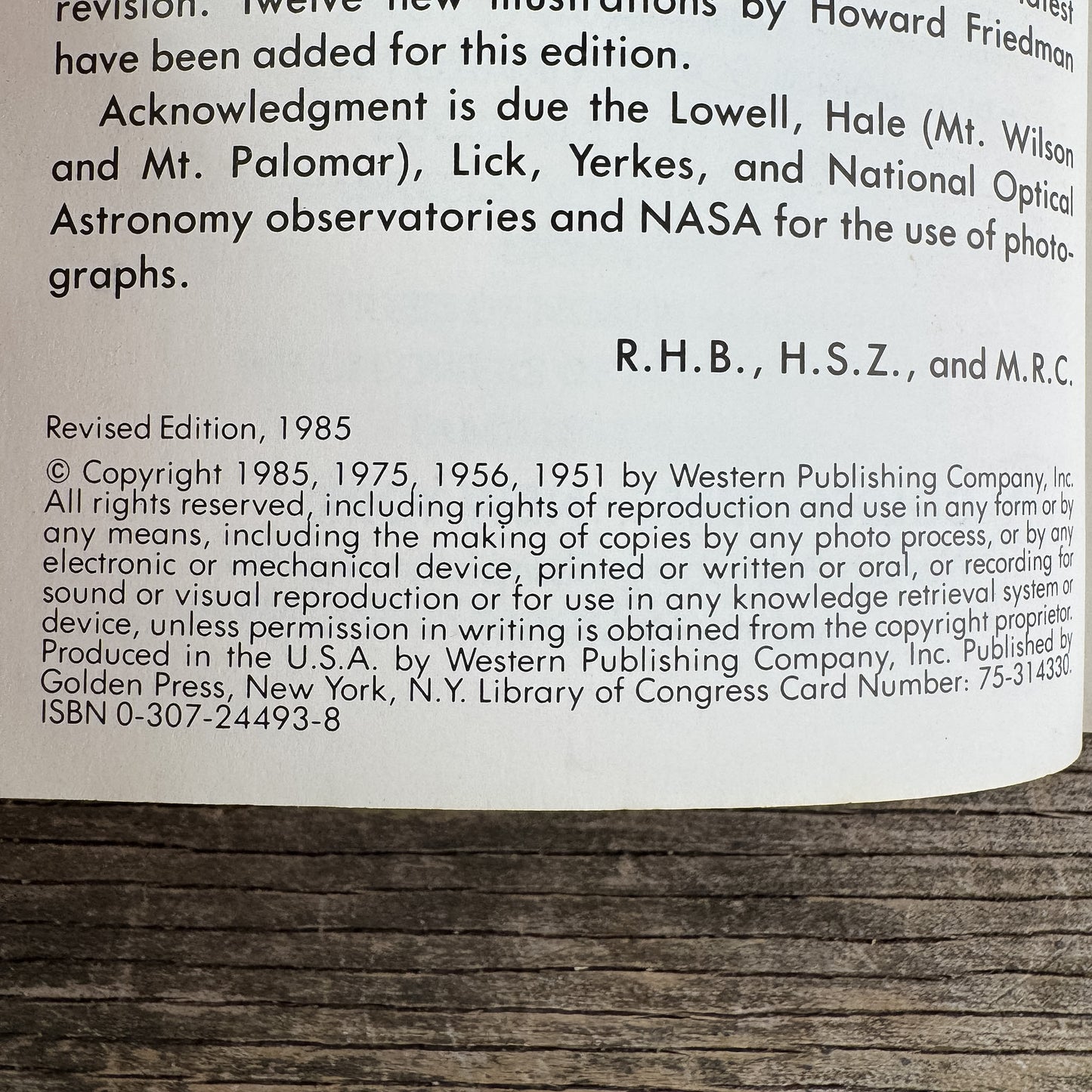 Stars, A Golden Guide, 1985
